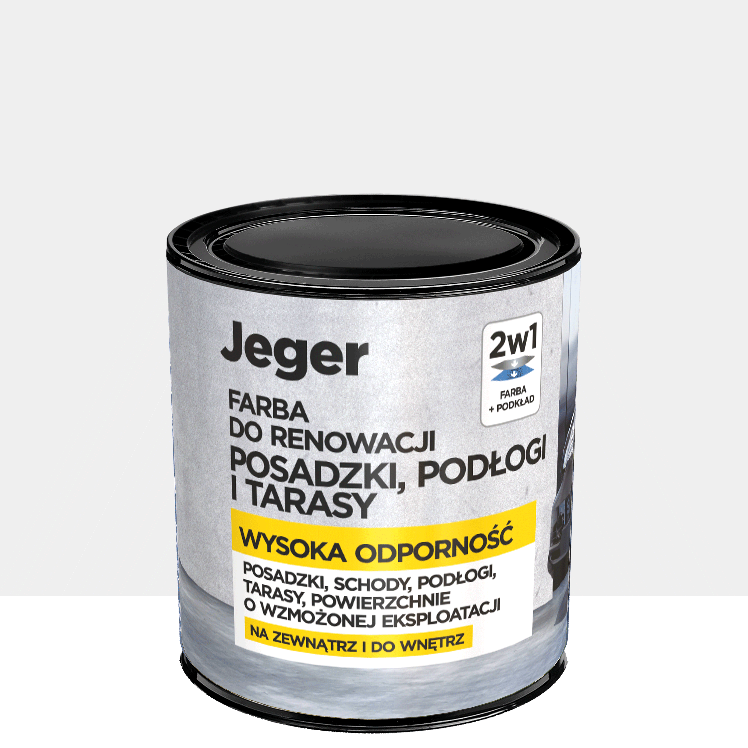 Farba do podłóg wewnętrznych Jeger Reno Biały 0.5 l