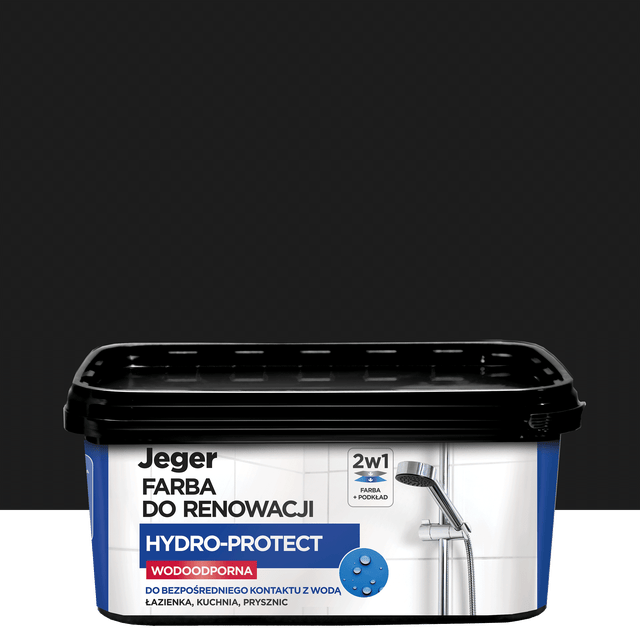 Farba specjalistyczna Jeger Reno Hydro Czarny 2 l