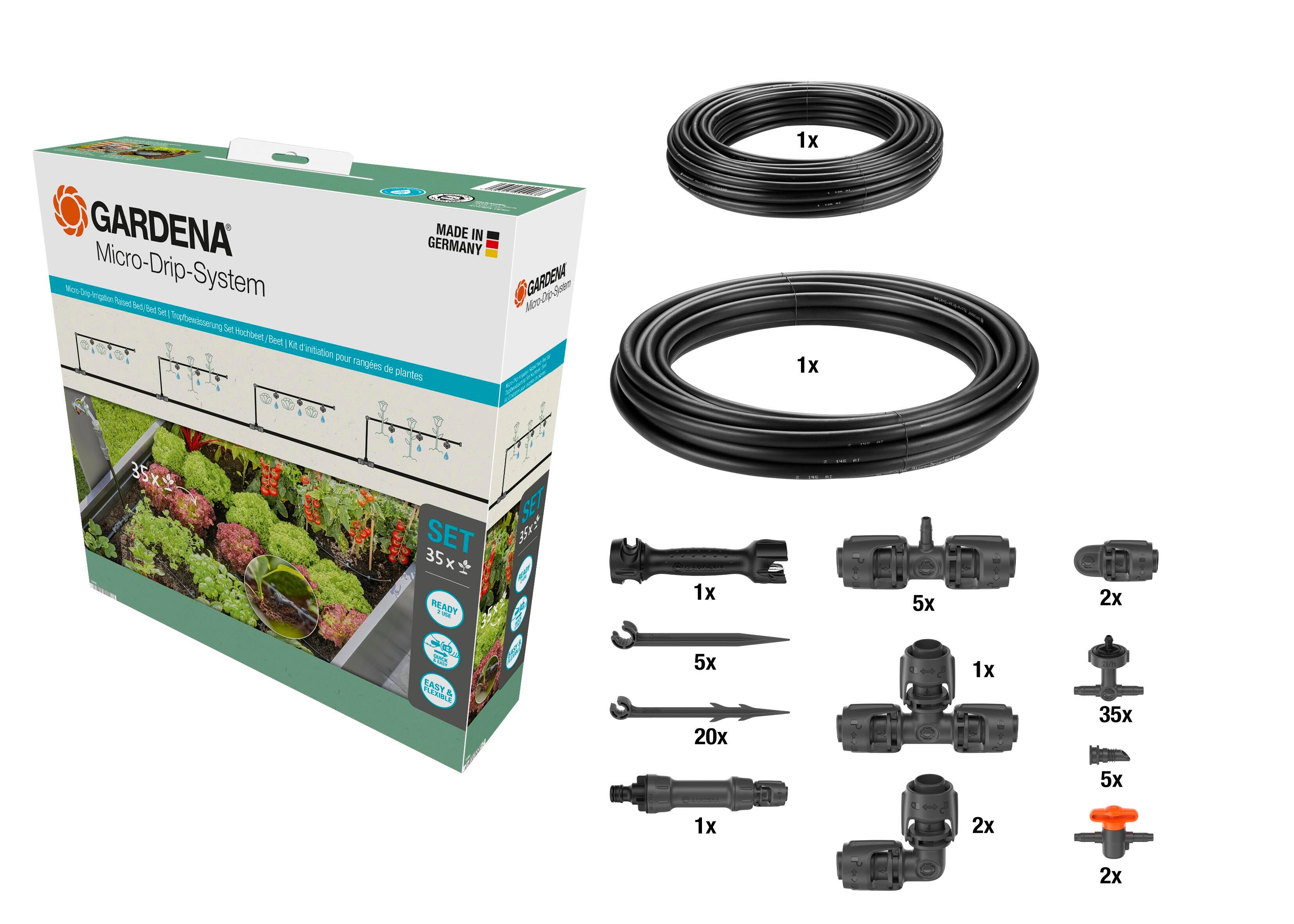 Kit d'arrosage goutte-à-goutte pour parterres 35 plantes GARDENA 13455-20 - 10