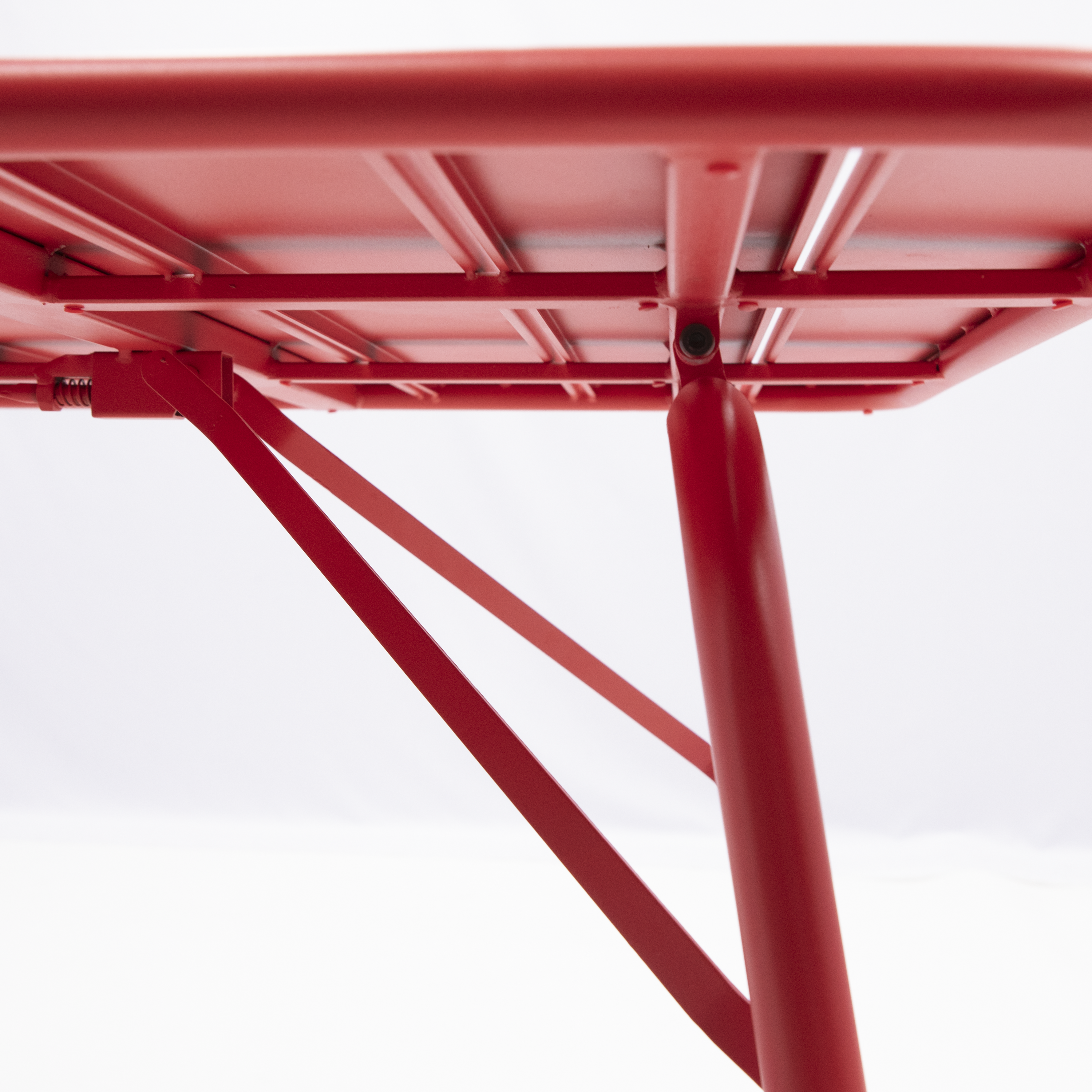 Mesa de jardín NATERIAL Café II de acero rojo de 140 x 74 x 80 cm - 11