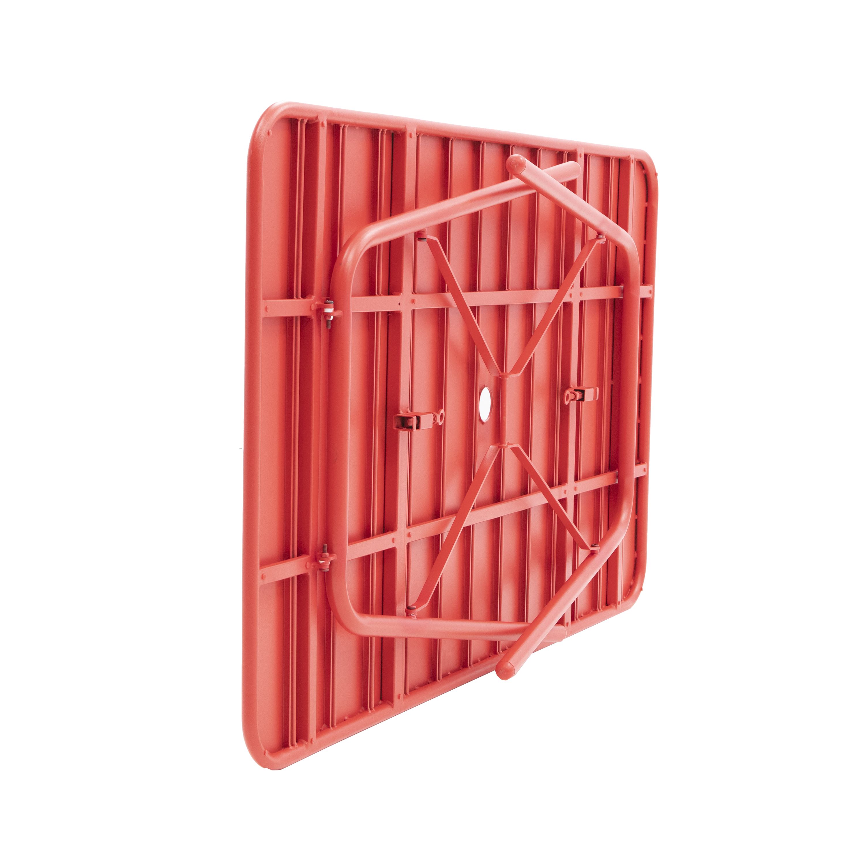 Mesa de jardín NATERIAL Café II de acero rojo de 140 x 74 x 80 cm - 6