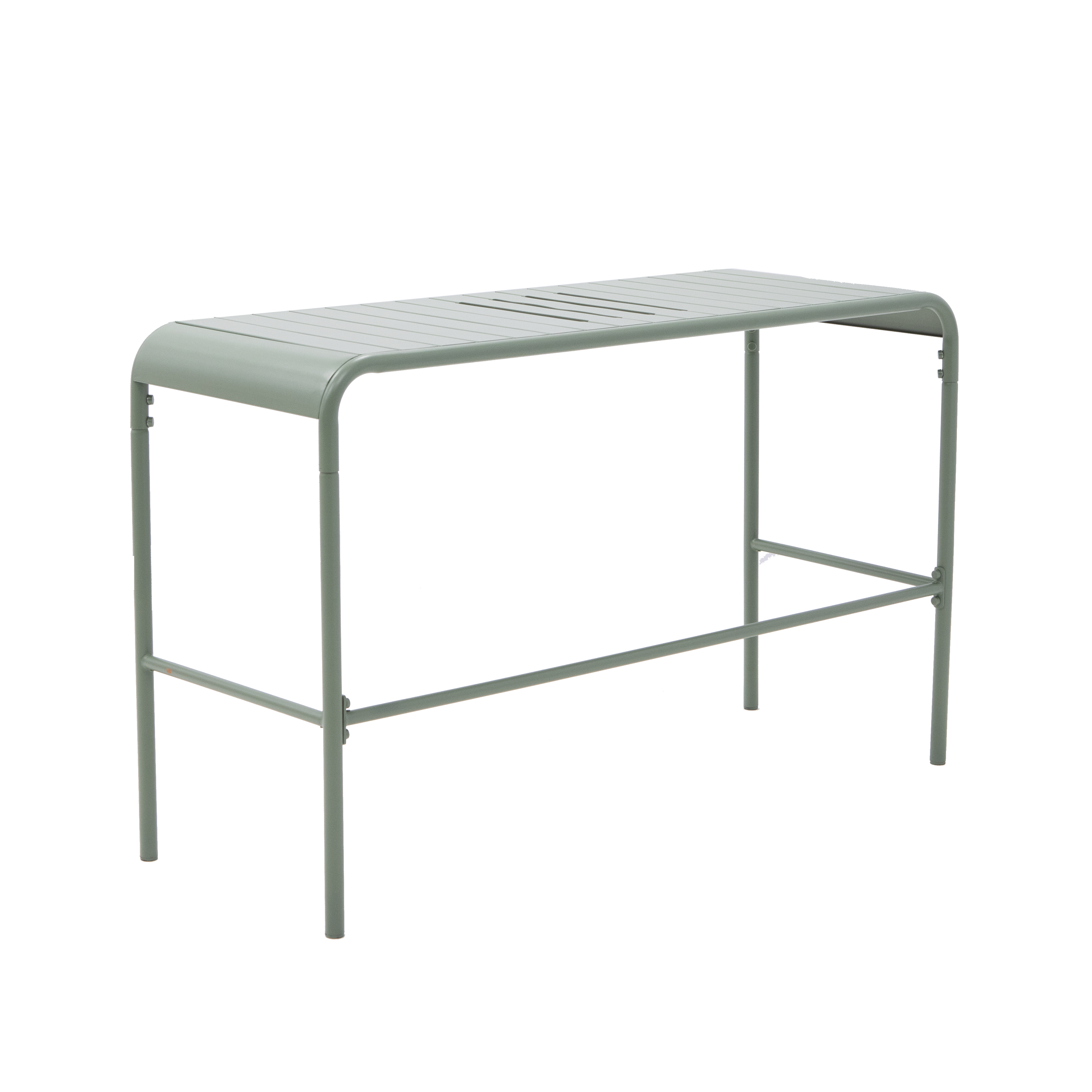 Mesa de jardín naterial café ii de acero verde de 120 x 75 x 45 cm