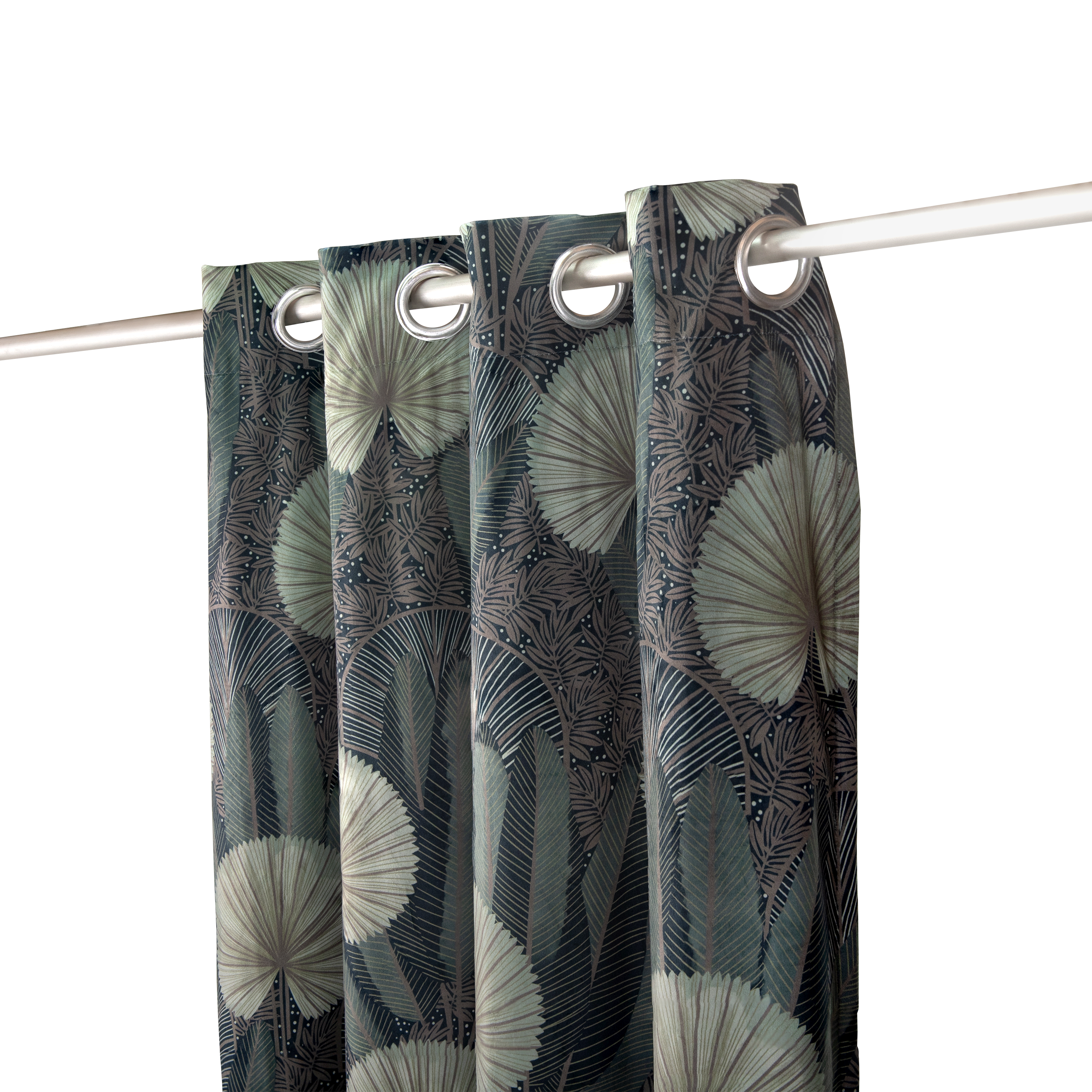 Rideau tamisant, Asperia, vert H.260 x l.140 cm - 4