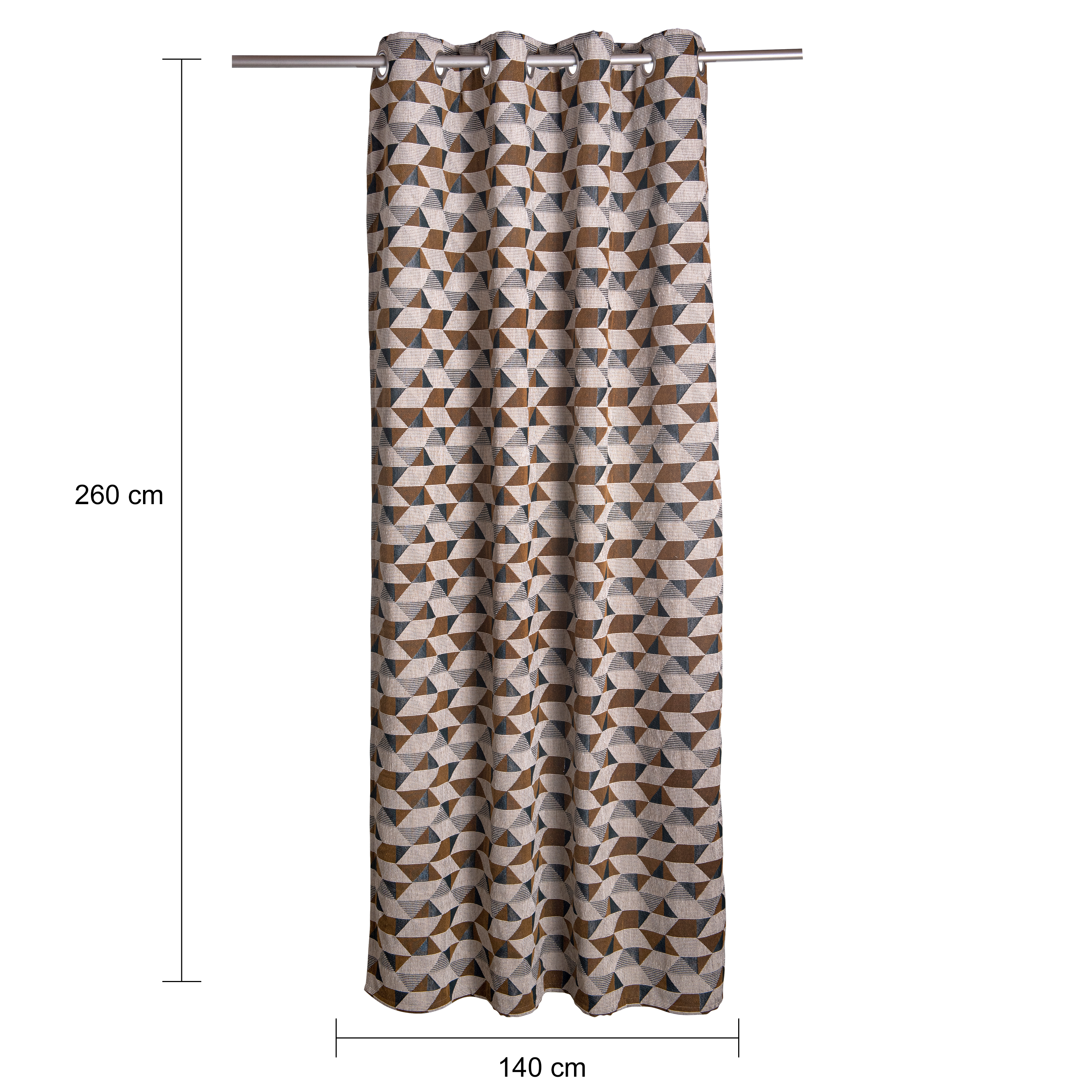Rideau tamisant, Triangle, vert H.260 x l.140 cm - 2