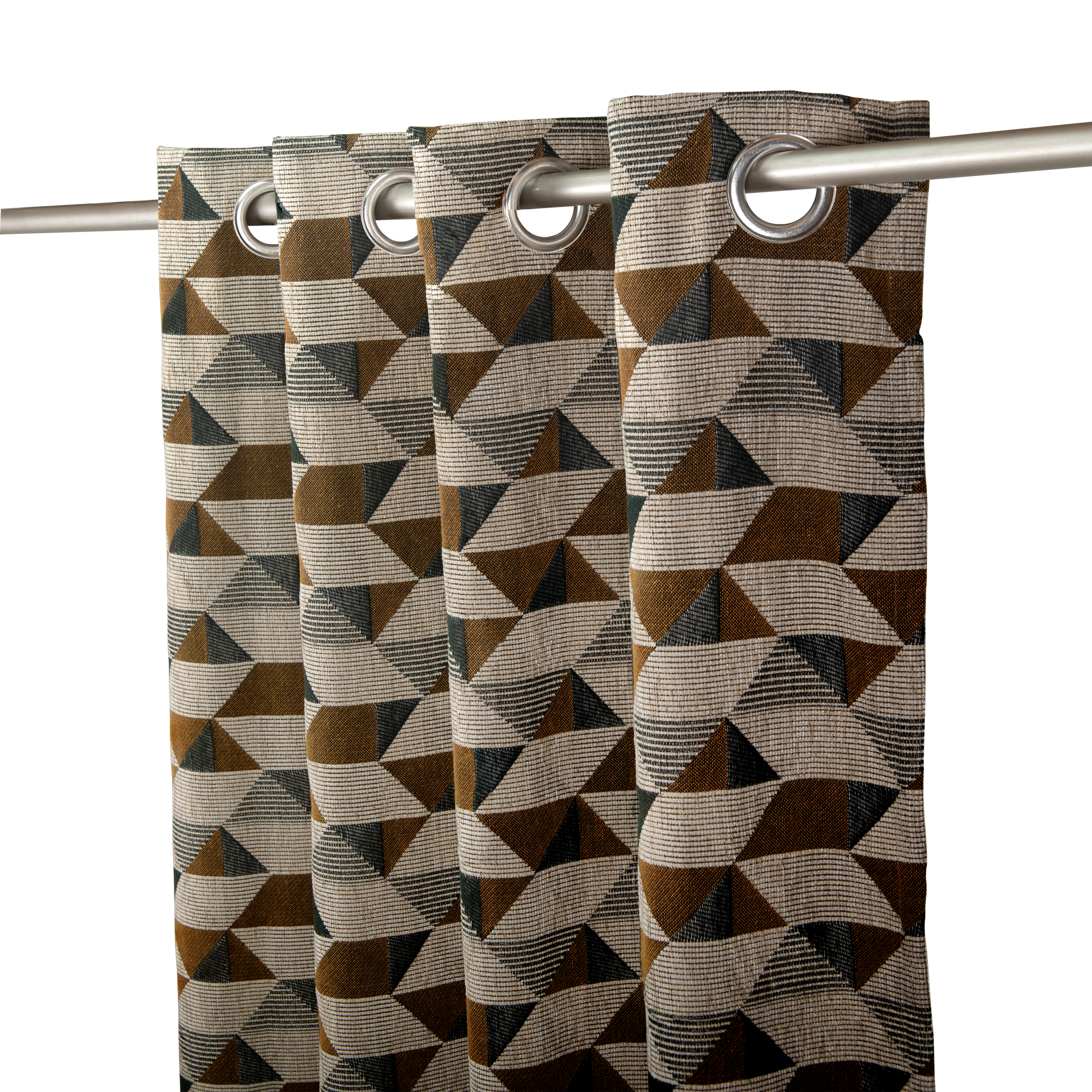 Rideau tamisant, Triangle, vert H.260 x l.140 cm - 4