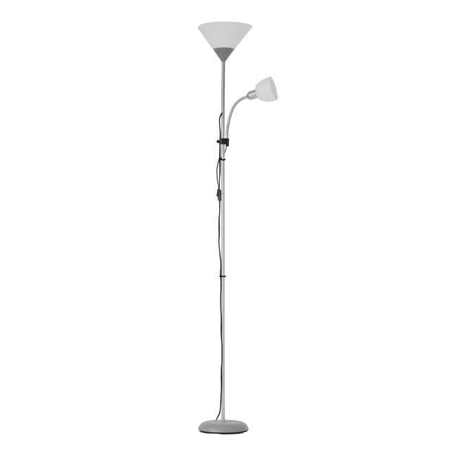 Lampadaire avec liseuse Basic, H.177 cm, 60 + 40WW