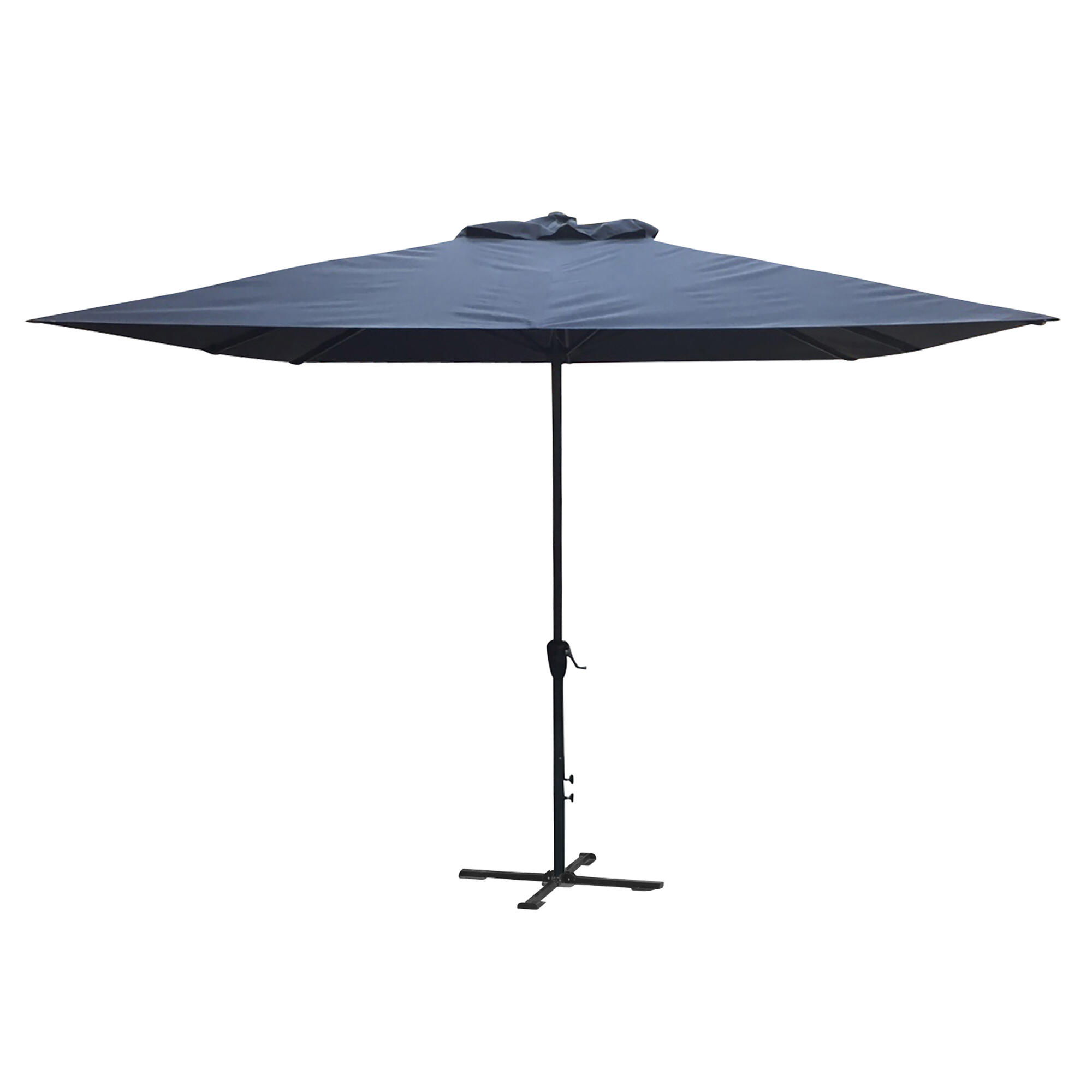Parasol cuadrado antiviento de aluminio belveo gris 3 x 3 m