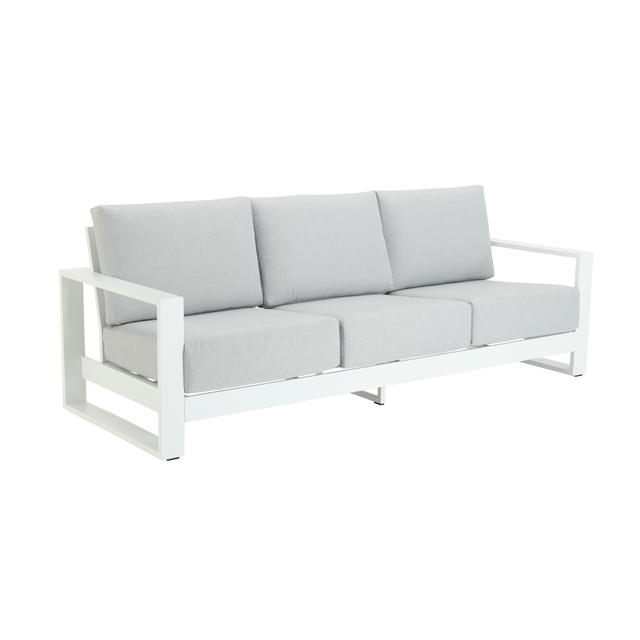 Canapé de jardin 3 places en aluminium blanc Athena NATERIAL