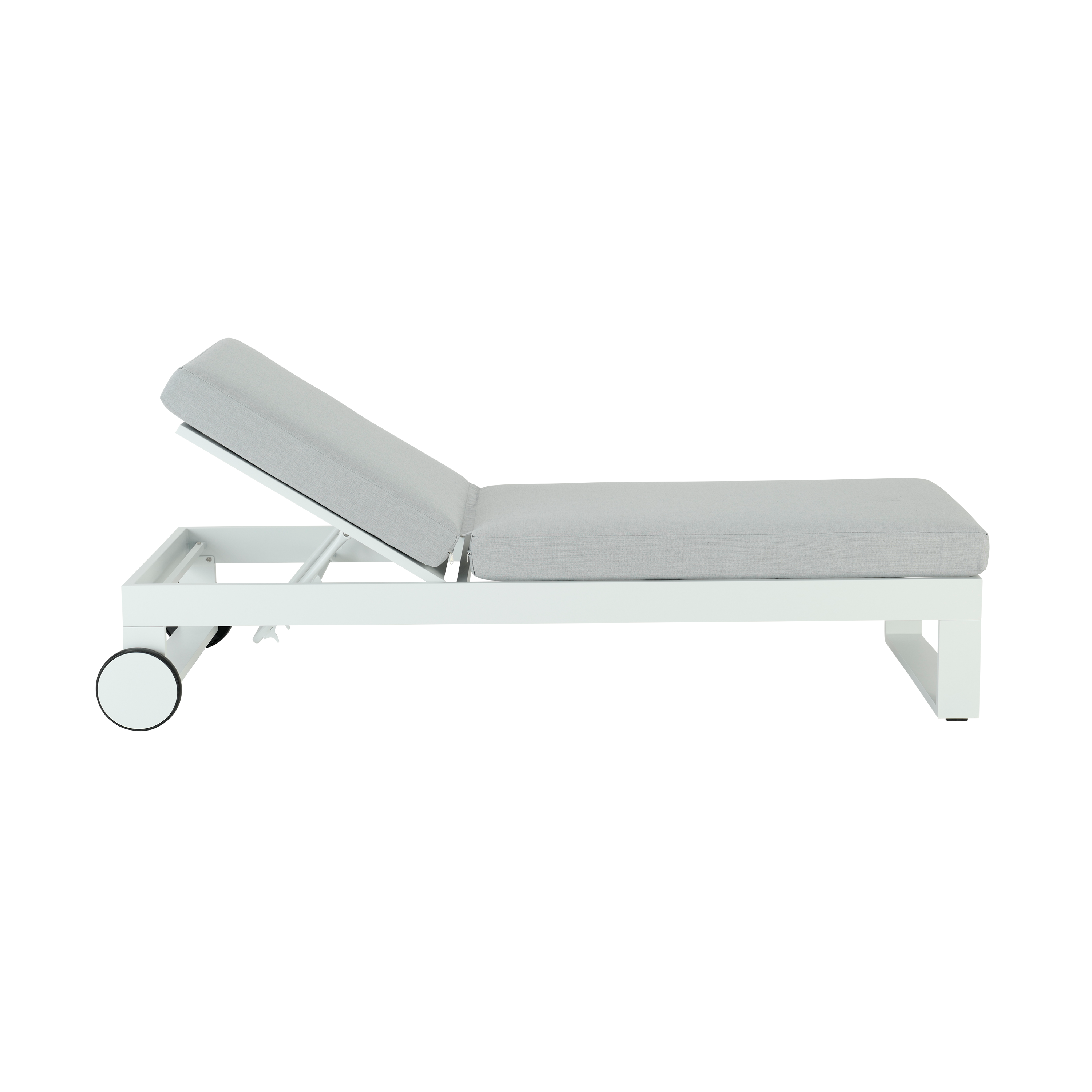 Espreguiçadeira com almofada branco Naterial Athena - 8