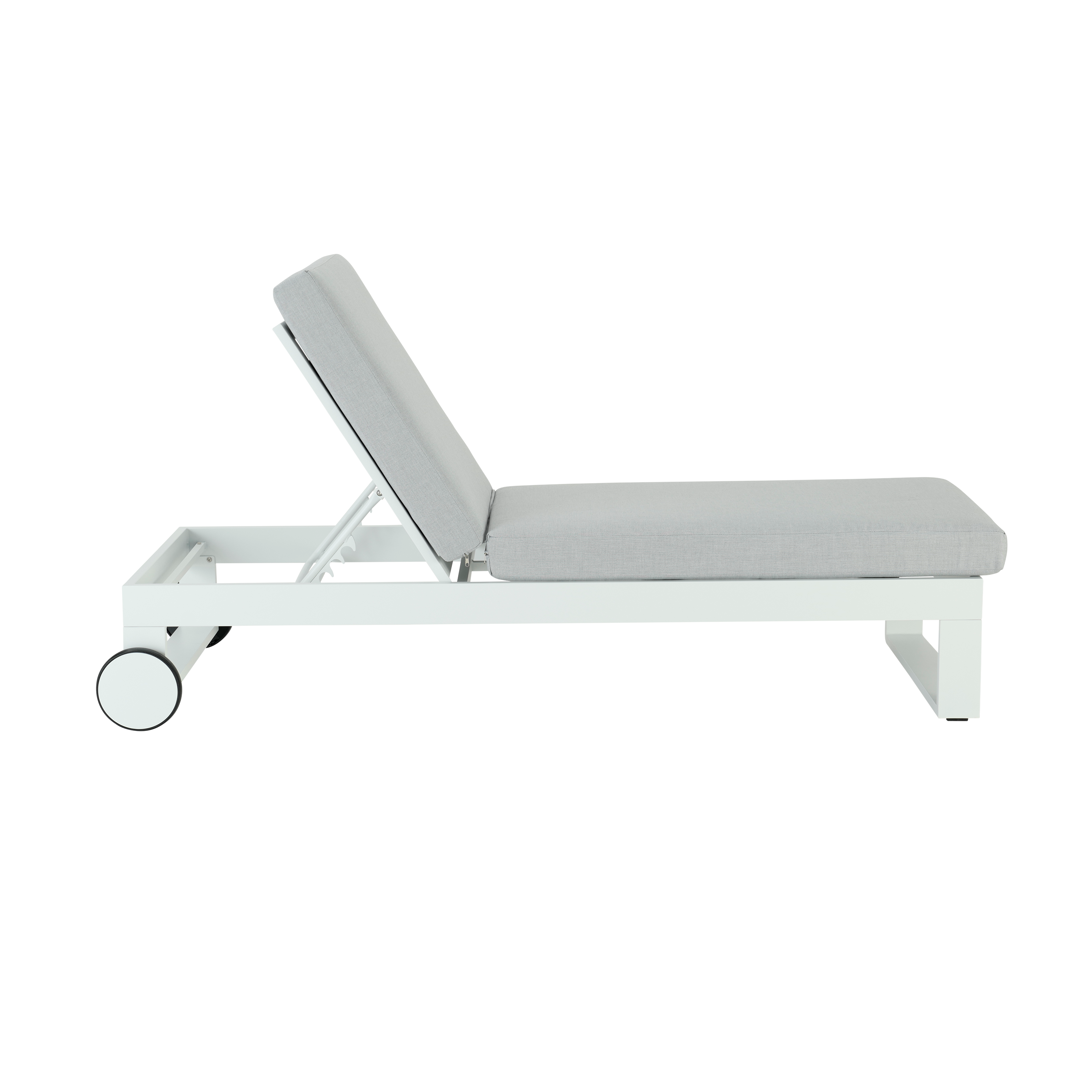 Espreguiçadeira com almofada branco Naterial Athena - 9