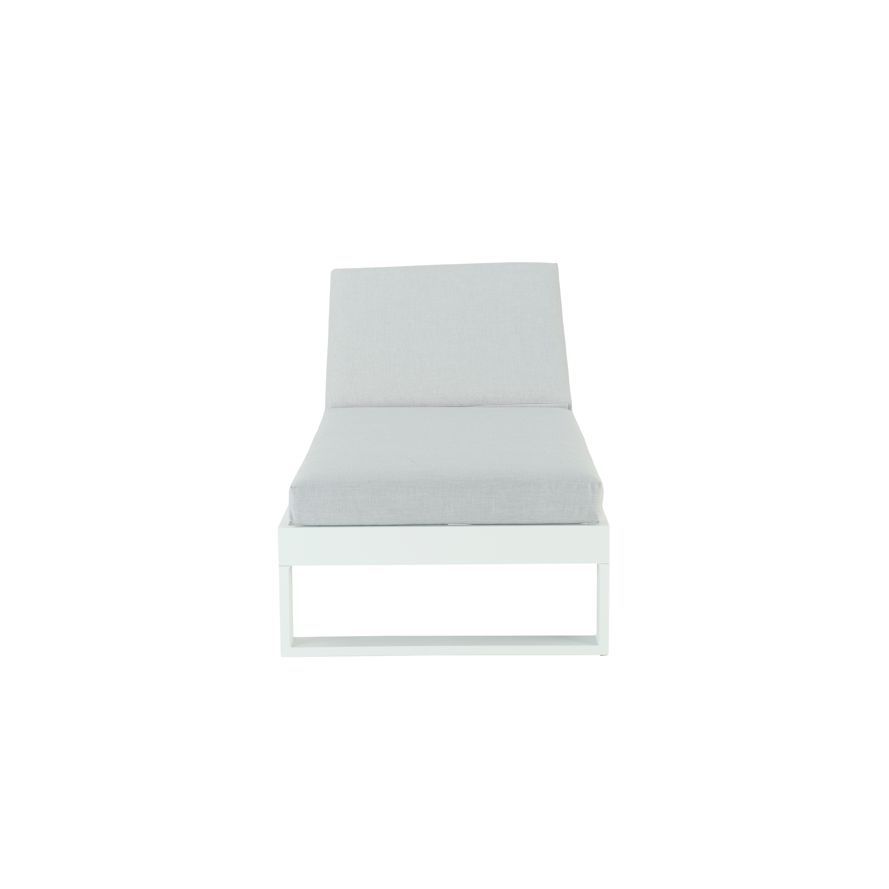 Espreguiçadeira com almofada branco Naterial Athena - 10