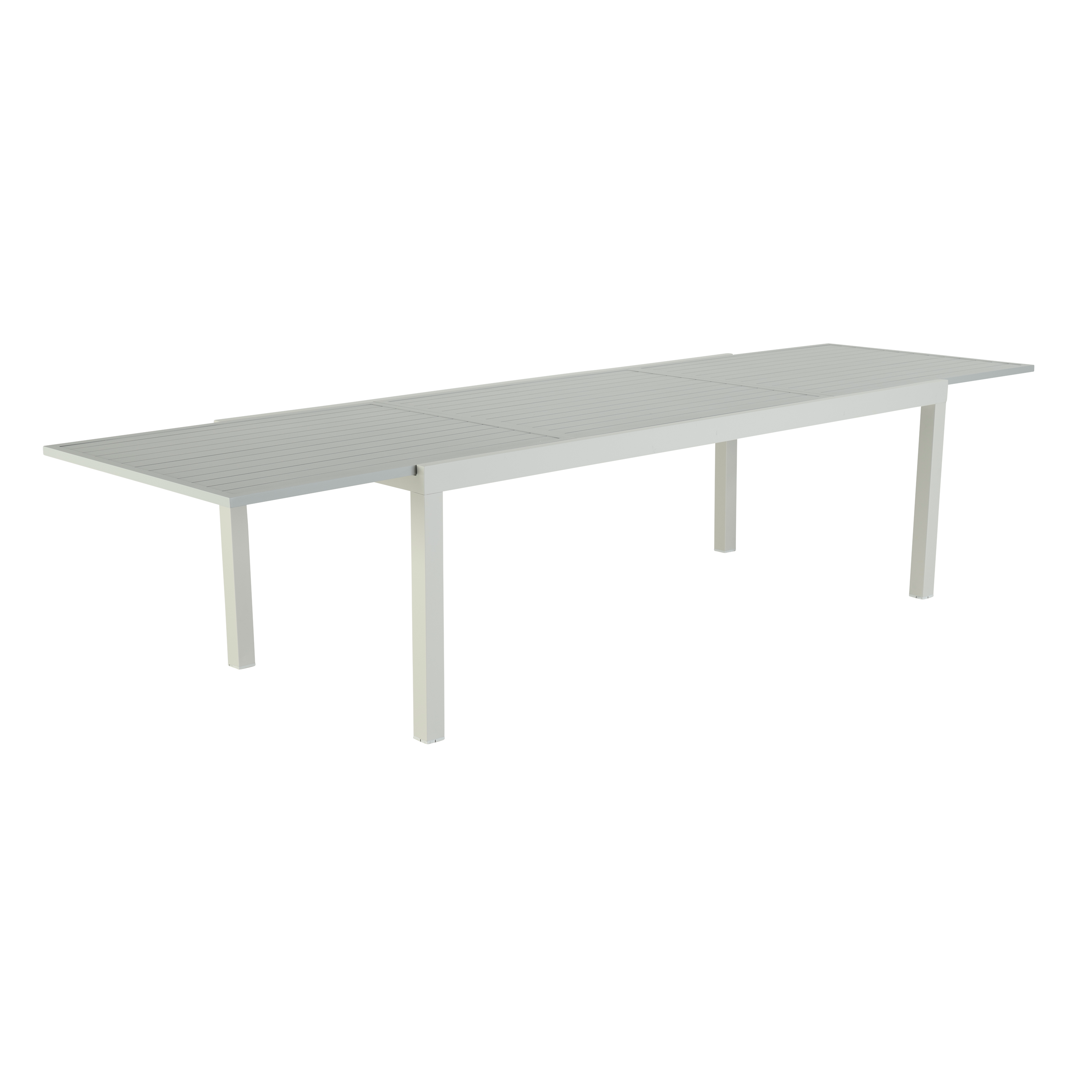 Tavolo allungabile da esterno rettangolare in alluminio bianco 8 posti L da 224 a 336x100cm, Athena NATERIAL - 14