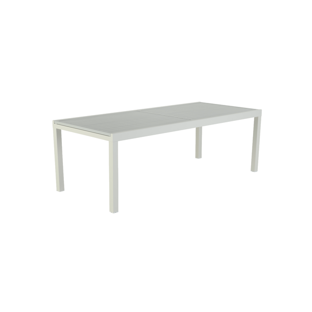Mesa de jardín extensible NATERIAL Athena de aluminio blanco 224/336x75x100 cm