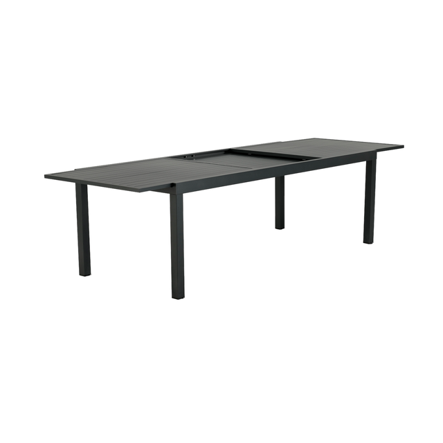 Tavolo allungabile da esterno rettangolare in alluminio grigio 8 posti L da 224 a 336x100cm, Athena NATERIAL