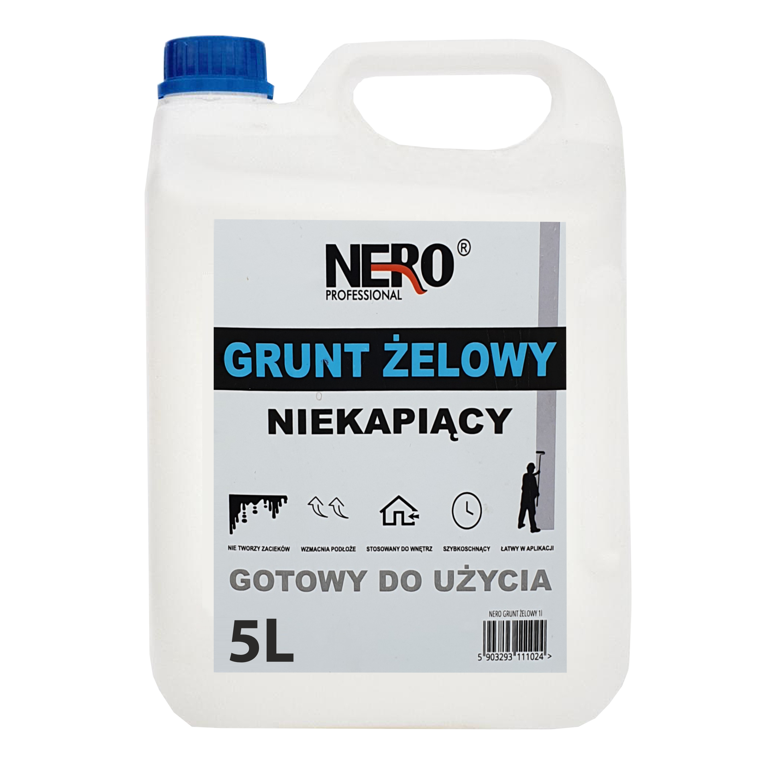 Grunt żelowy niekapiący 5l Nero