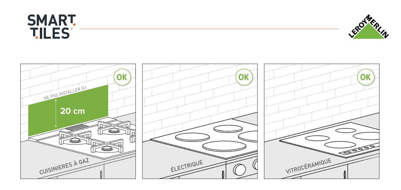 Lot de 2 crédences adhésives, carrera marbre, 57,3 cm x 29,4 cm - 8