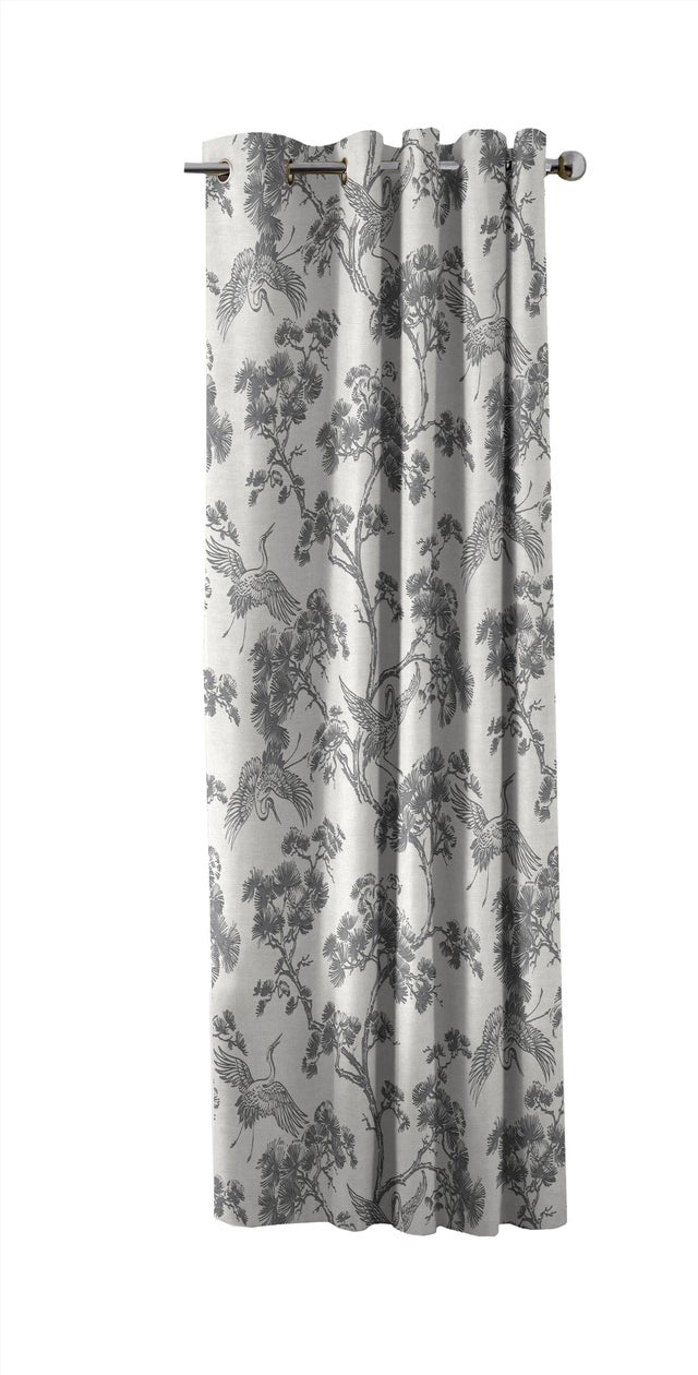 Rideau tamisant, Oriental coton, gris H.280 x l.140 cm