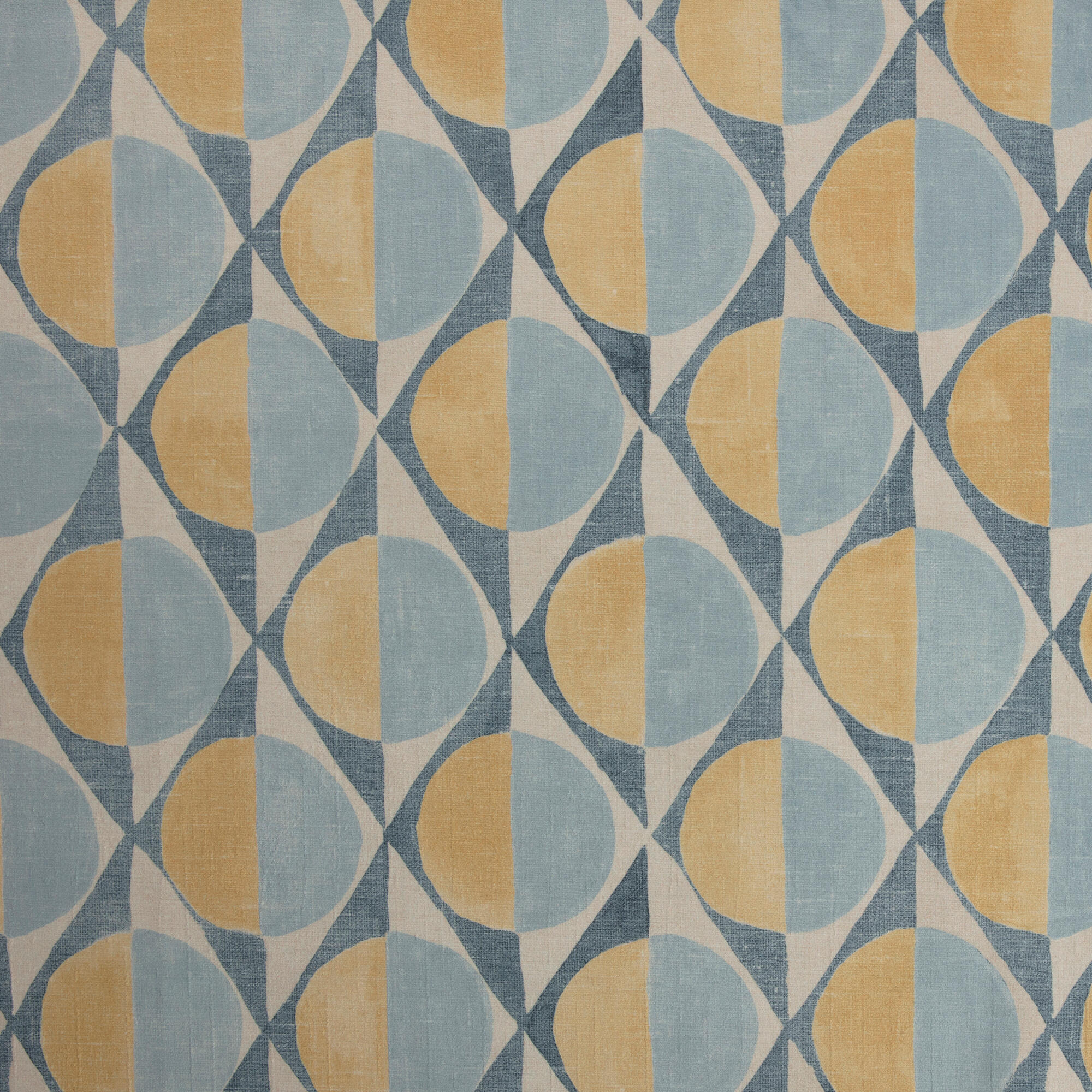 Tela al corte tapicería terciopelo medal azul ancho 140 cm