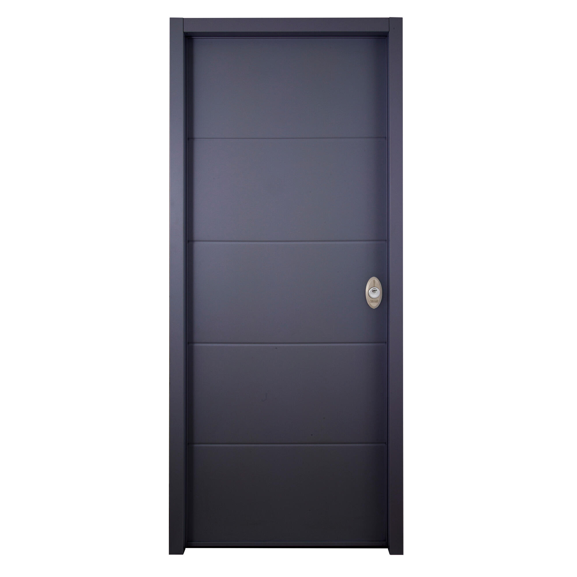 Puerta de entrada acorazada serie V fresada Antracita / interior liso antracita apertura izquierda 206x89cm - 9