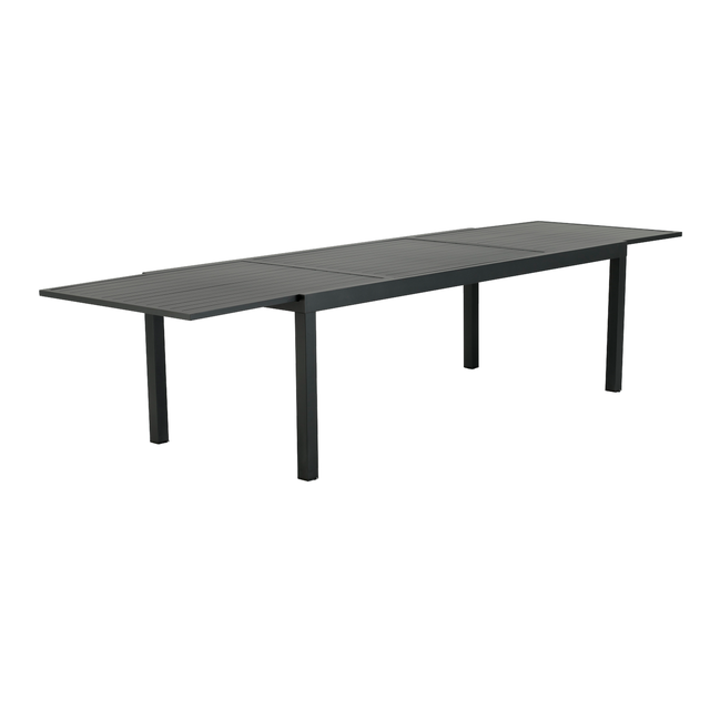 Mesa de jardín extensible NATERIAL Athena de aluminio gris de 224/336x75x100 cm