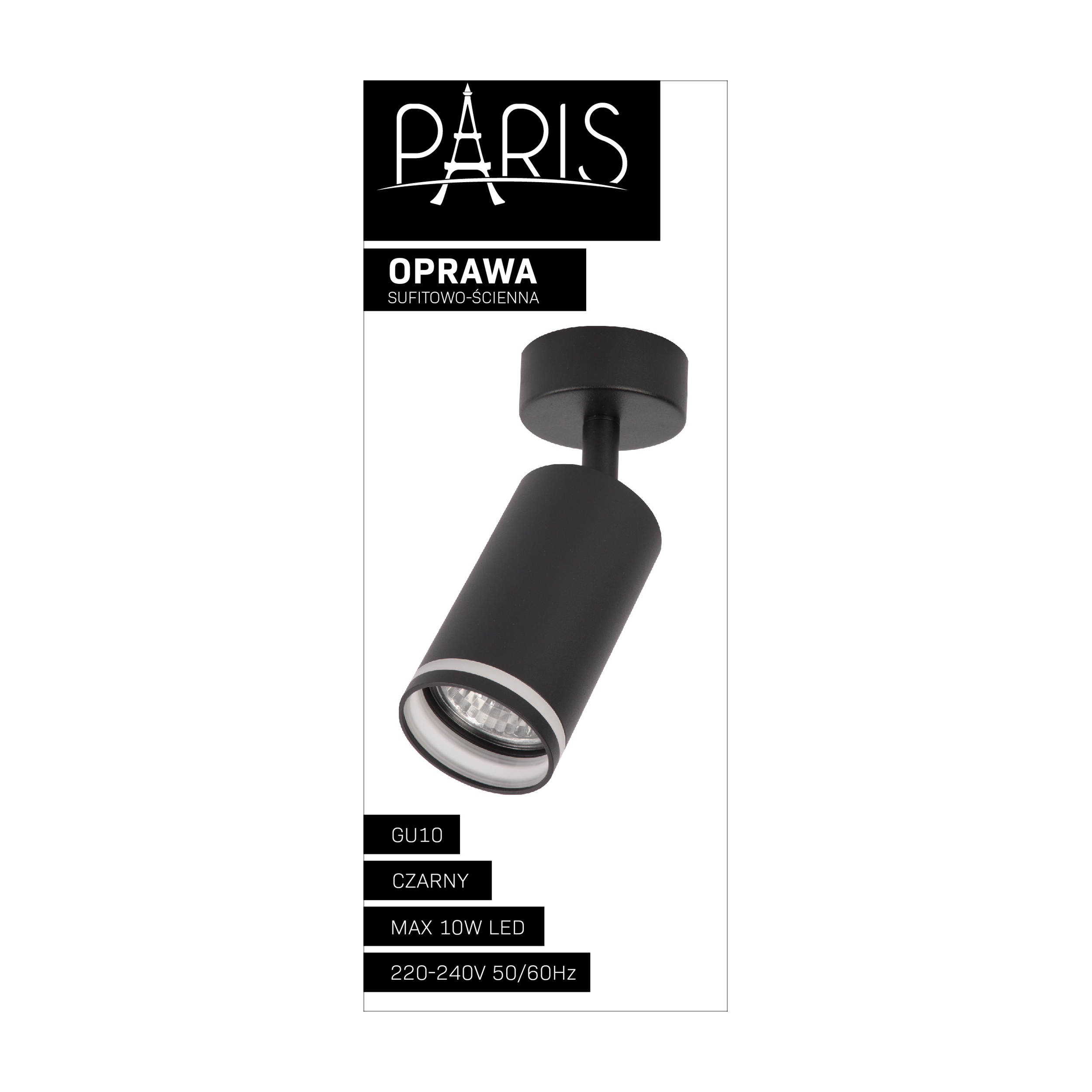 Reflektor Paris czarny GU10 Goldlux - 7