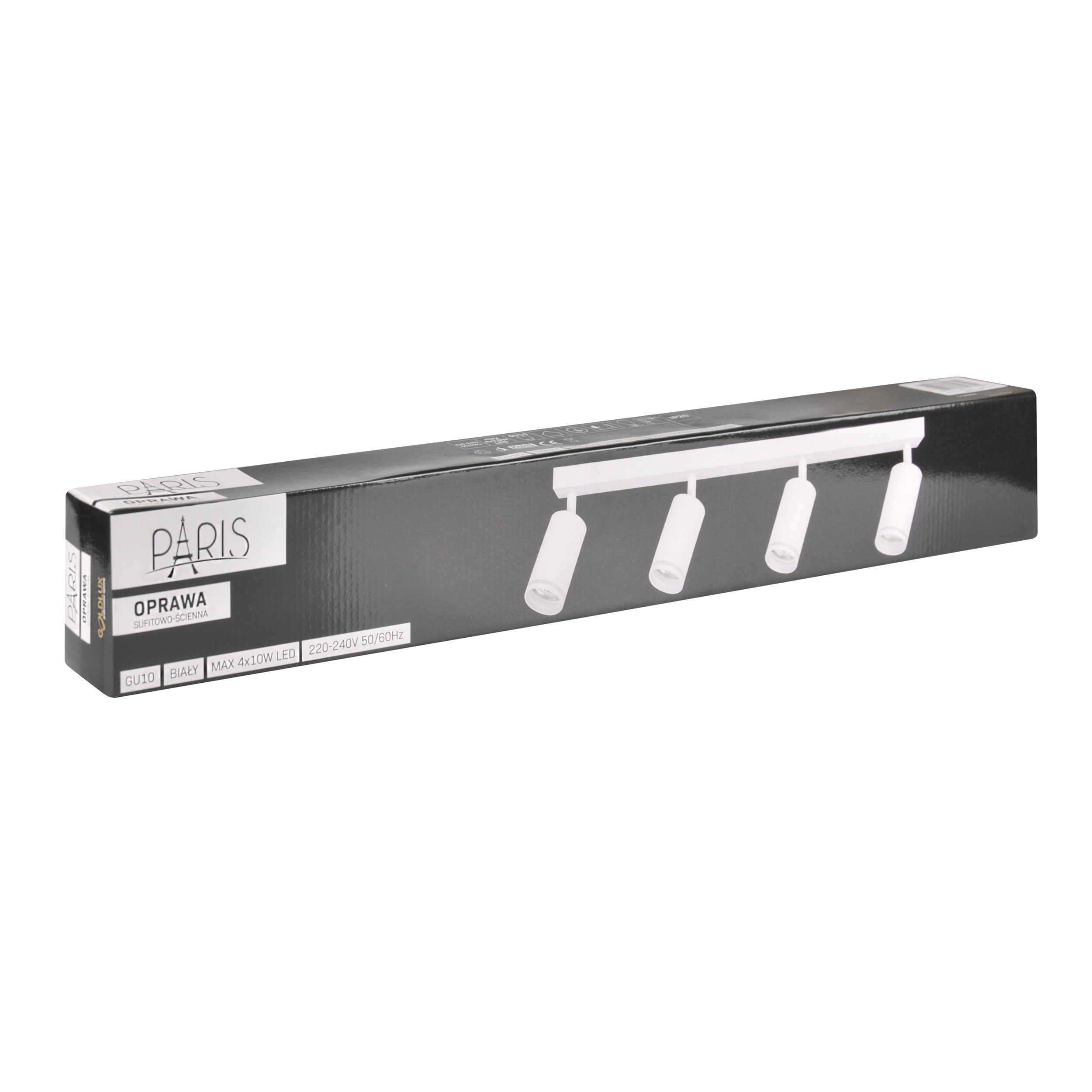 Listwa reflektorowa Paris biała 4 x GU10 Goldlux - 10