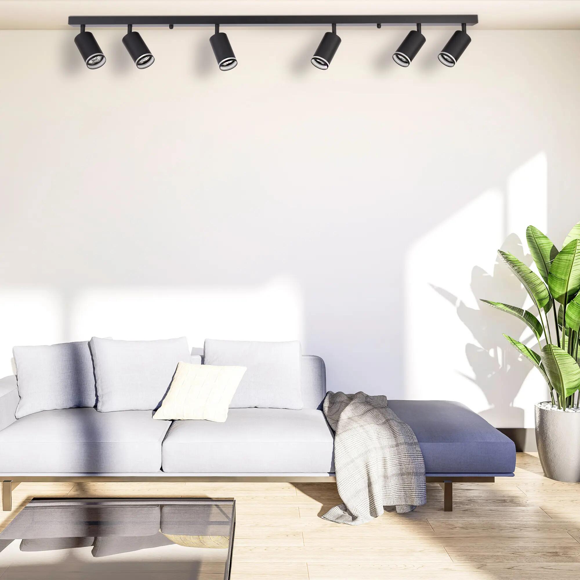 Listwa reflektorowa Paris czarna 6 x GU10 Goldlux - 2