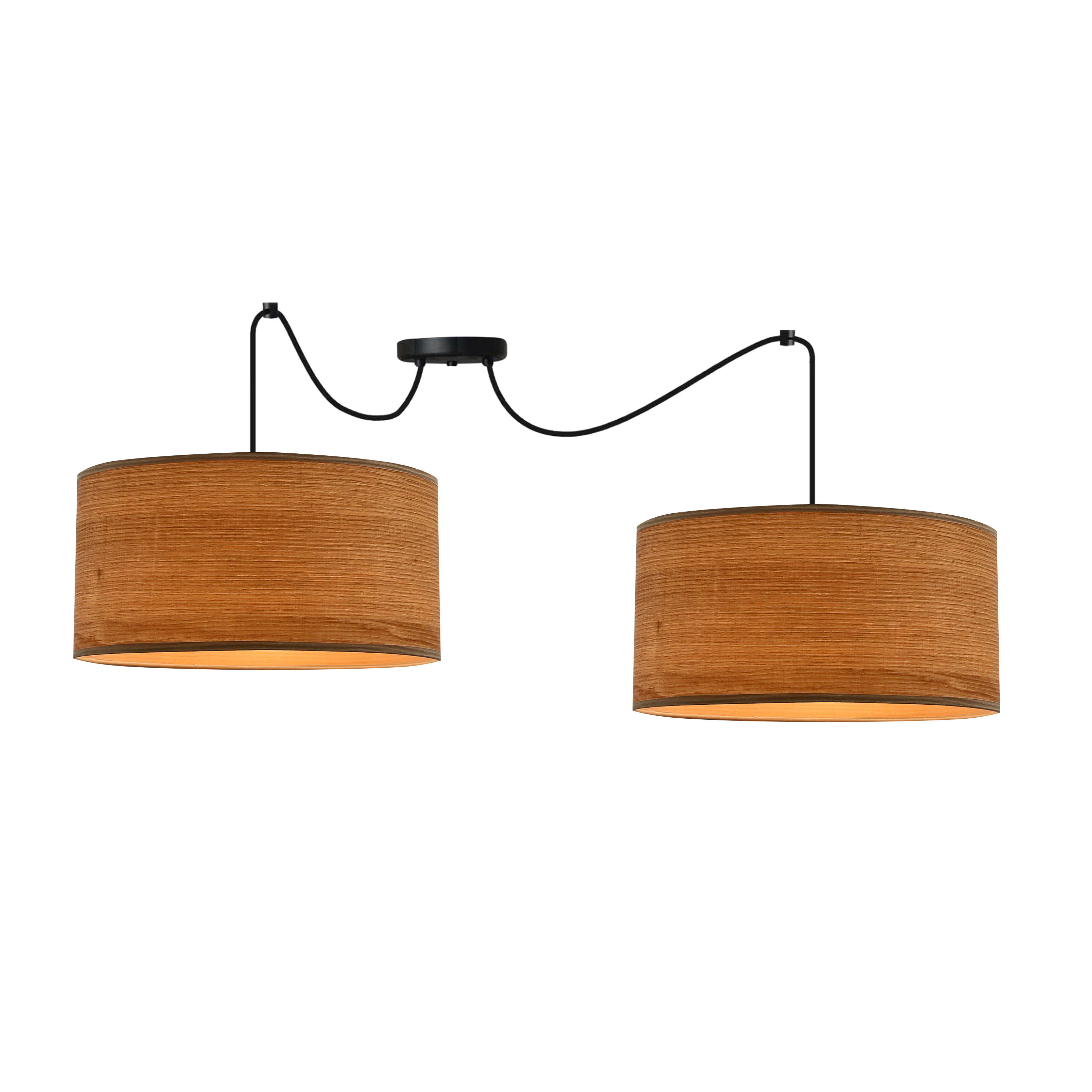 Lampa wisząca Legno natura orzech 2 x E27 Candellux - 4