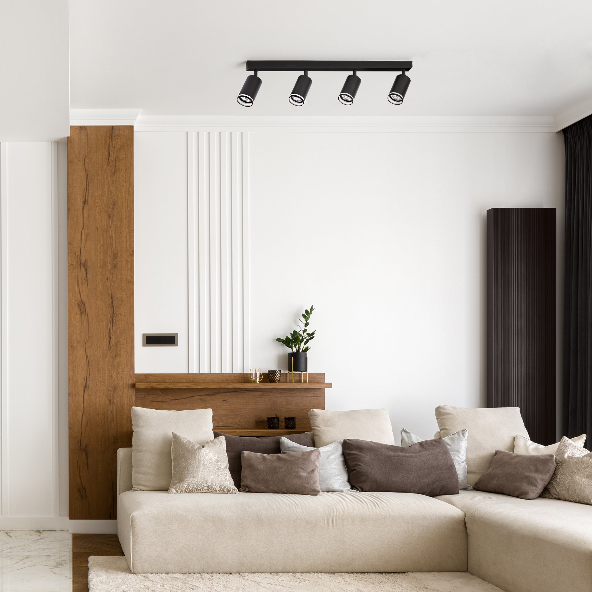 Listwa reflektorowa Paris czarna 4 x GU10 Goldlux - 2