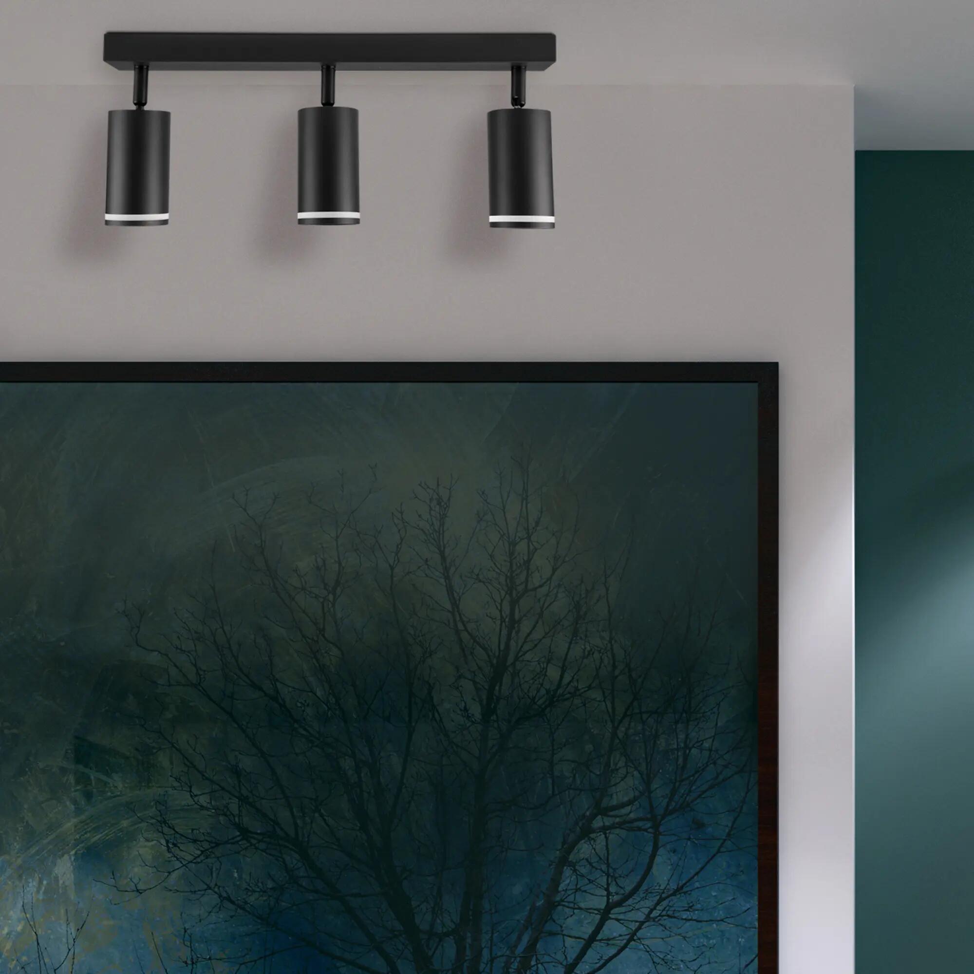 Listwa reflektorowa Paris czarna 3 x GU10 Goldlux - 4