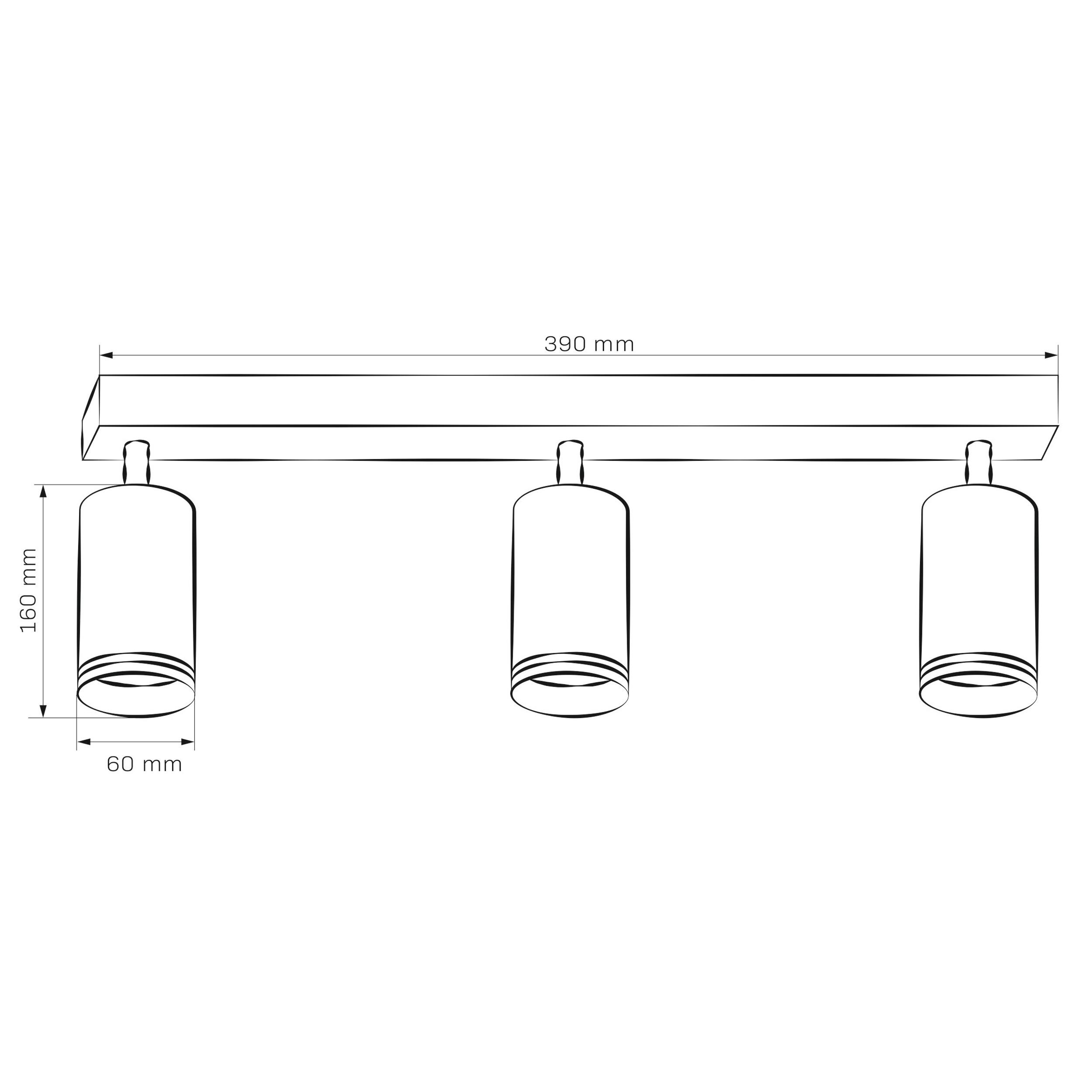 Listwa reflektorowa Paris biała 3 x GU10 Goldlux - 4