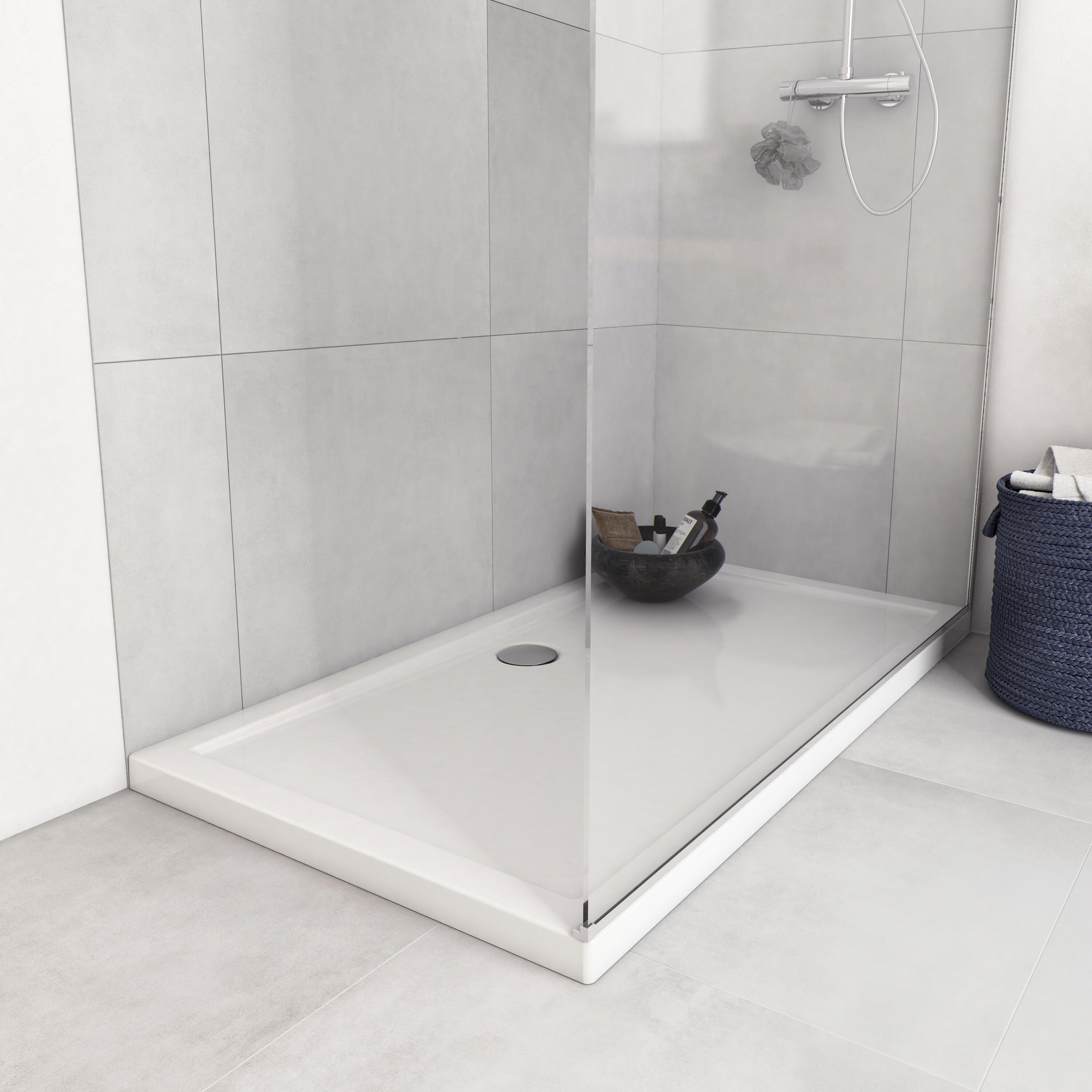 Piatto doccia SENSEA in pmma Essential bianco L 80 x L 140 x H 5 cm lucido - 3