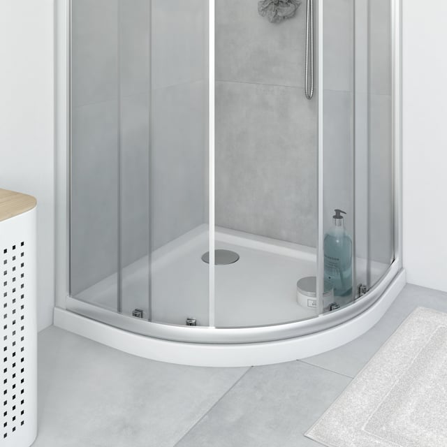 Receveur de douche standard, acrylique, blanc L.90 x l.90 cm, Essential SENSEA