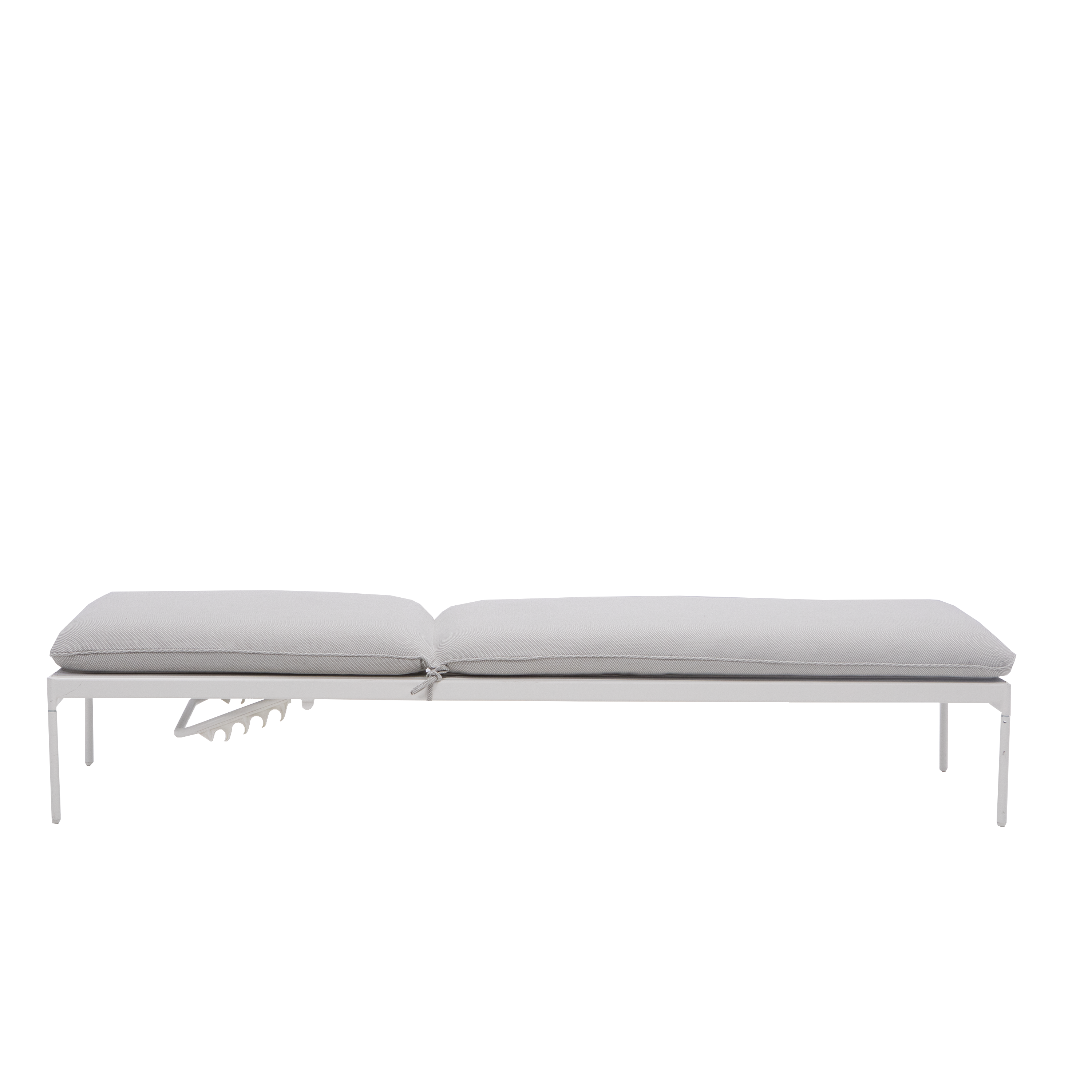 Lettino con cuscino Sigma NATERIAL in acciaio e cuscino beige 59 x 30 x 197 cm - 11