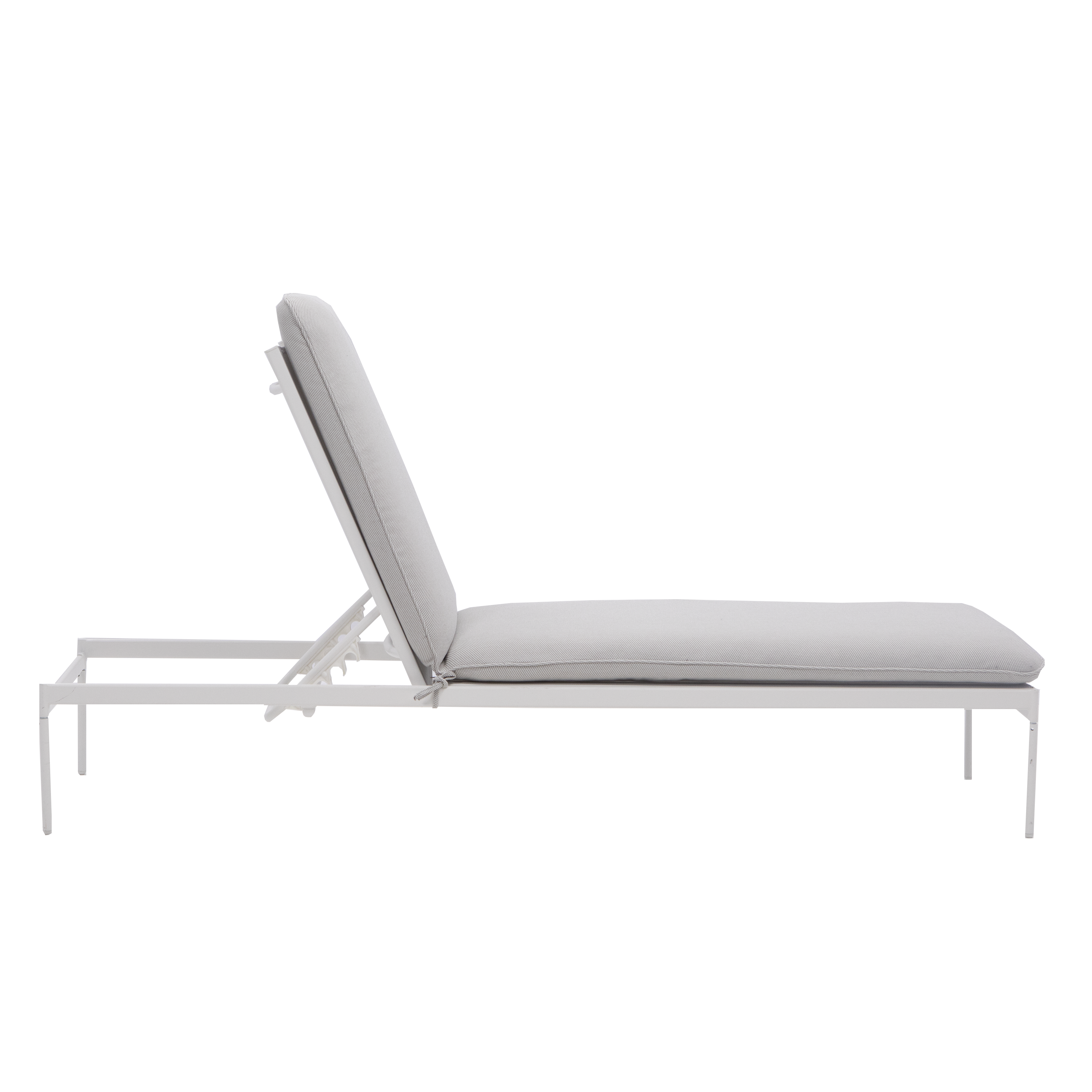 Lettino con cuscino Sigma NATERIAL in acciaio e cuscino beige 59 x 30 x 197 cm - 12