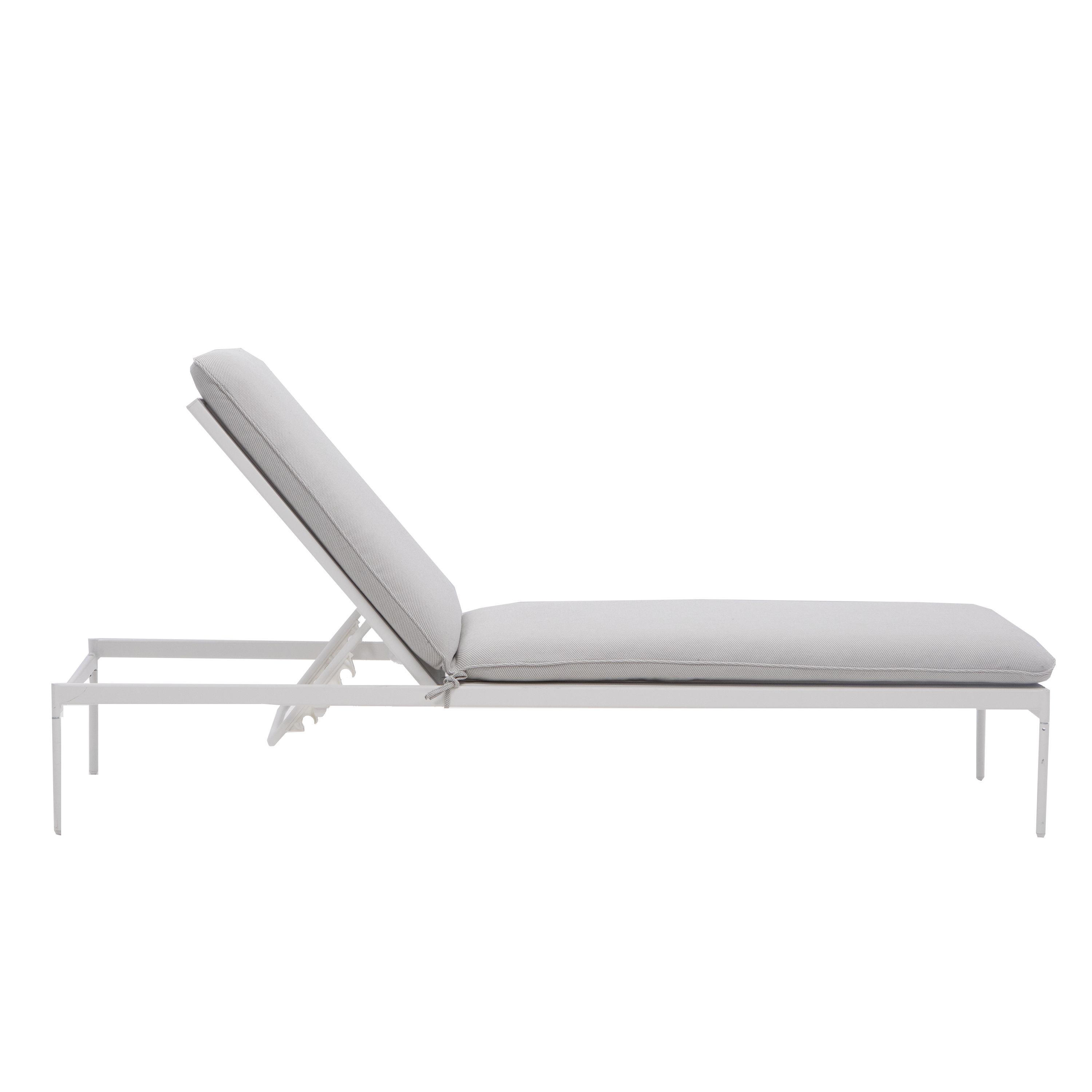 Lettino con cuscino Sigma NATERIAL in acciaio e cuscino beige 59 x 30 x 197 cm - 14
