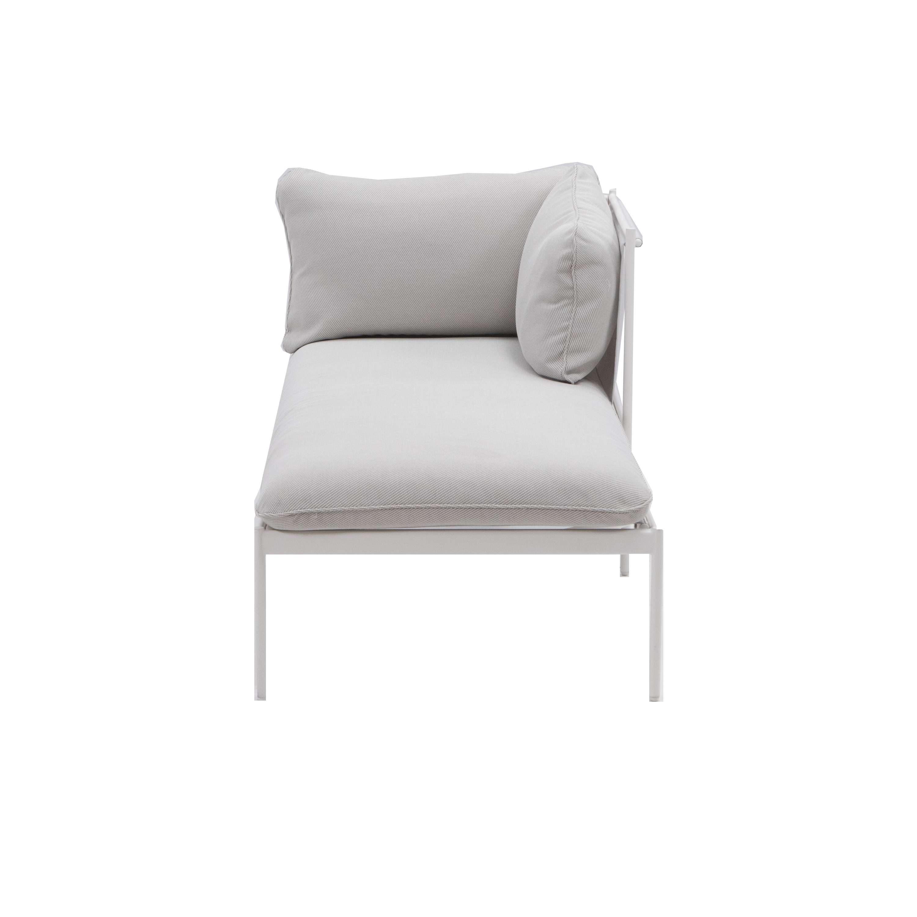 Lettino con cuscino Sigma NATERIAL in acciaio e cuscino beige 70 x 70 x 154 cm - 6