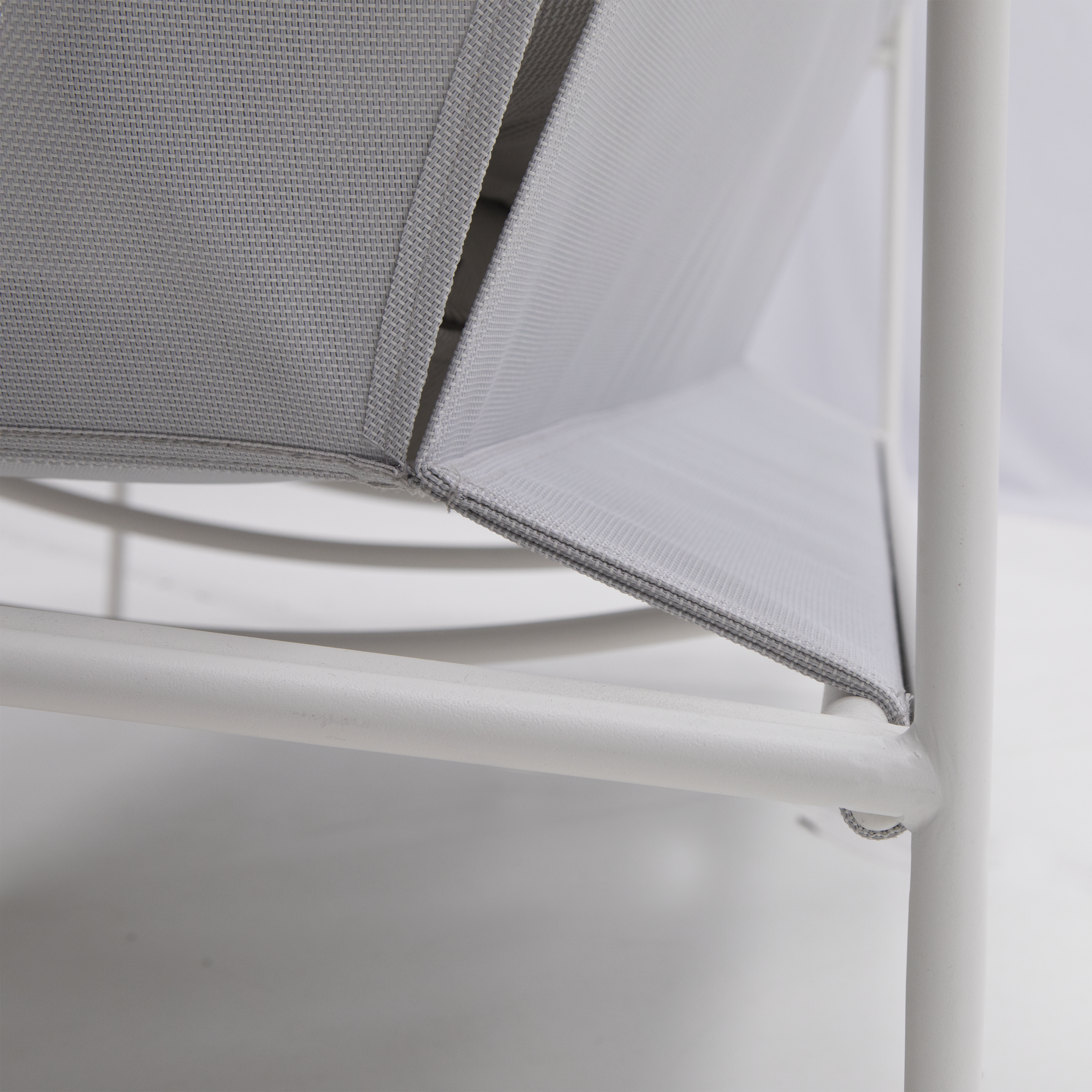 Salotto da giardino Sigma NATERIAL in n/a bianco con cuscini in poliestere grigio per 4 persone - 24