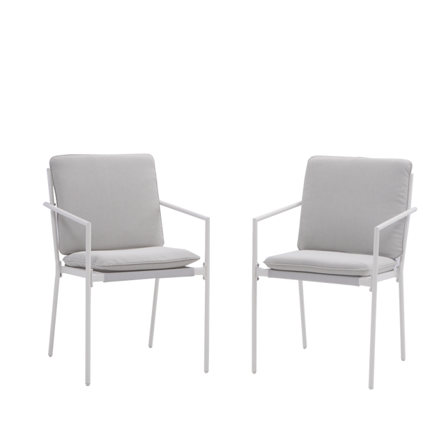 Conjunto de 2 cadeiras de refeição branco Naterial Sigma