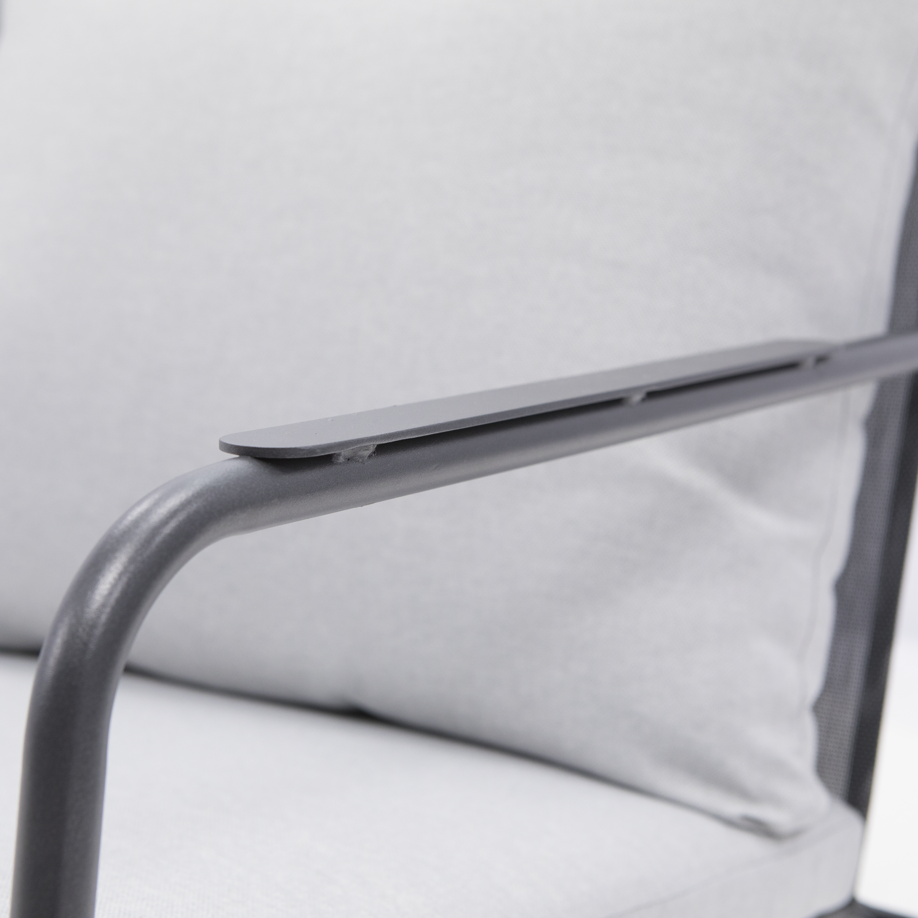 Salotto da giardino per 4 persone antracite  Fino NATERIAL con cuscini in poliestere grigio - 15