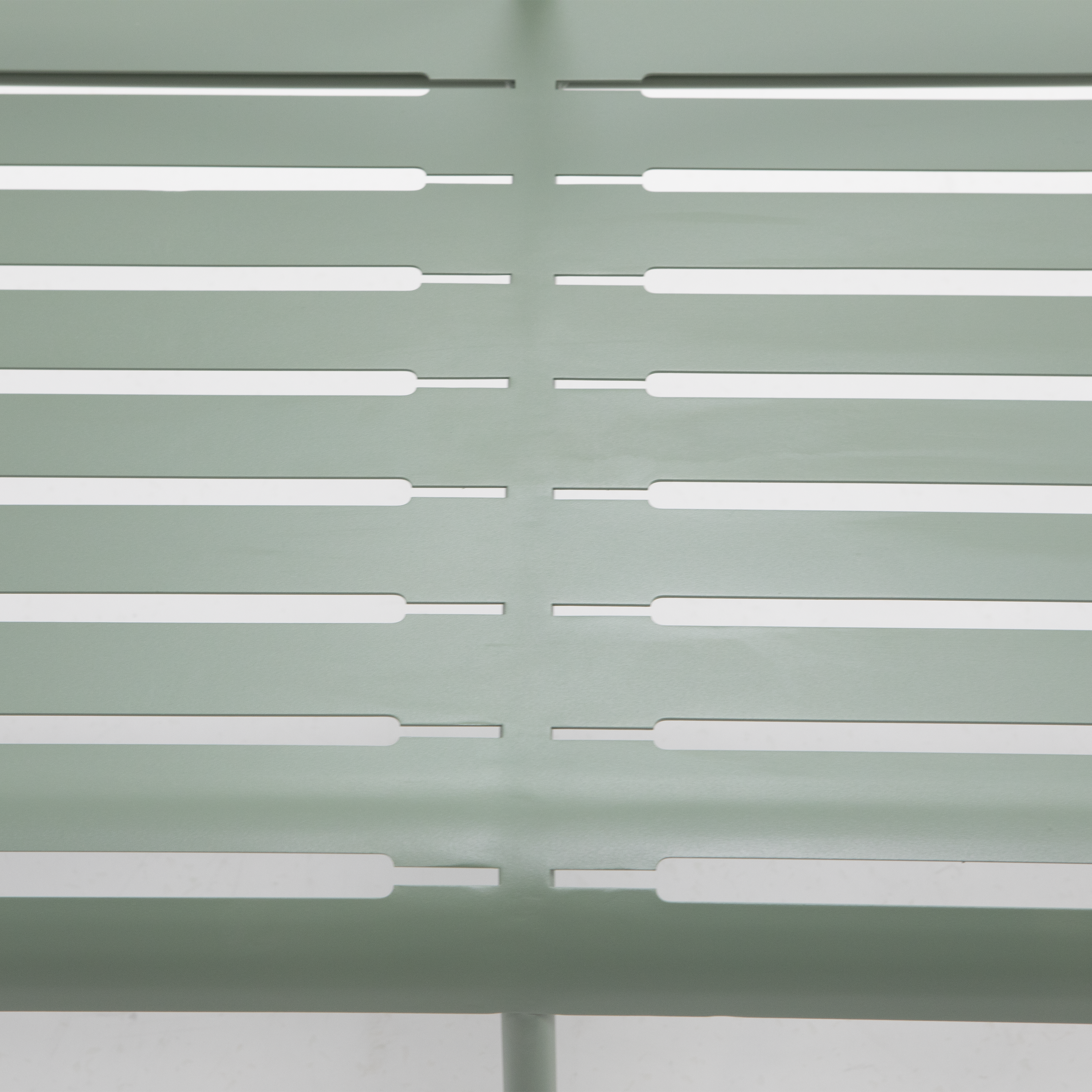 Divano da giardino in acciaio verde con braccioli Cafe, 2 posti - 12