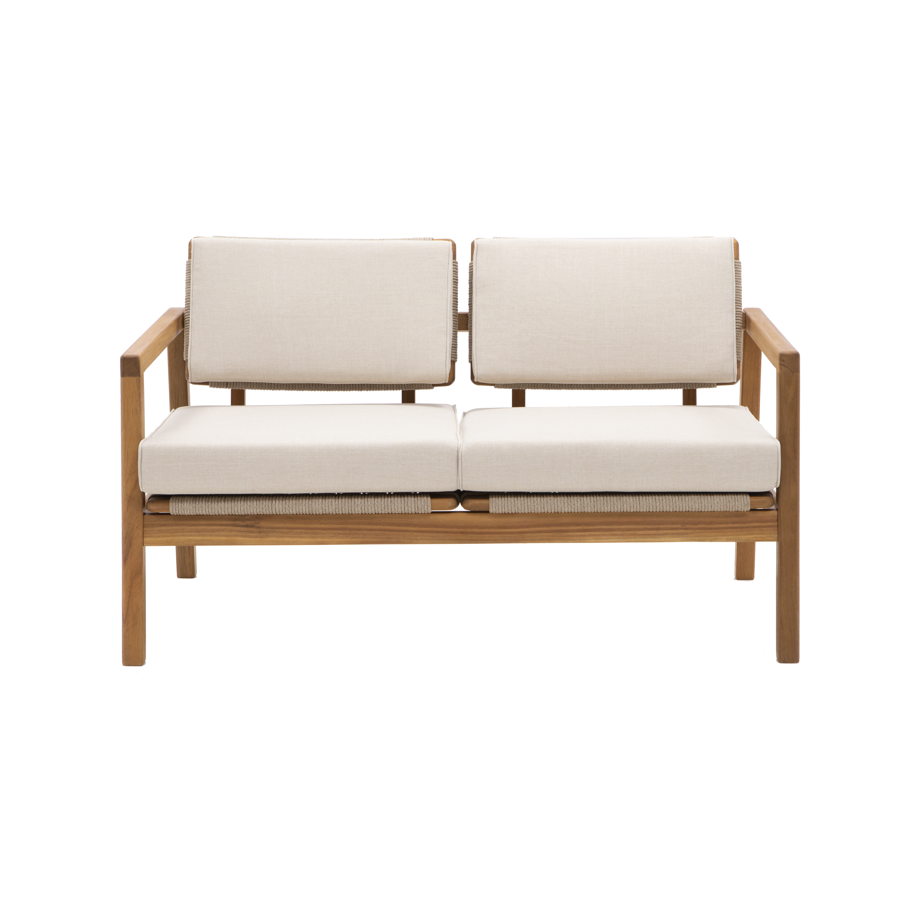 Canapé 2 personnes en acacia et corde tressée Oasis NATERIAL - 11