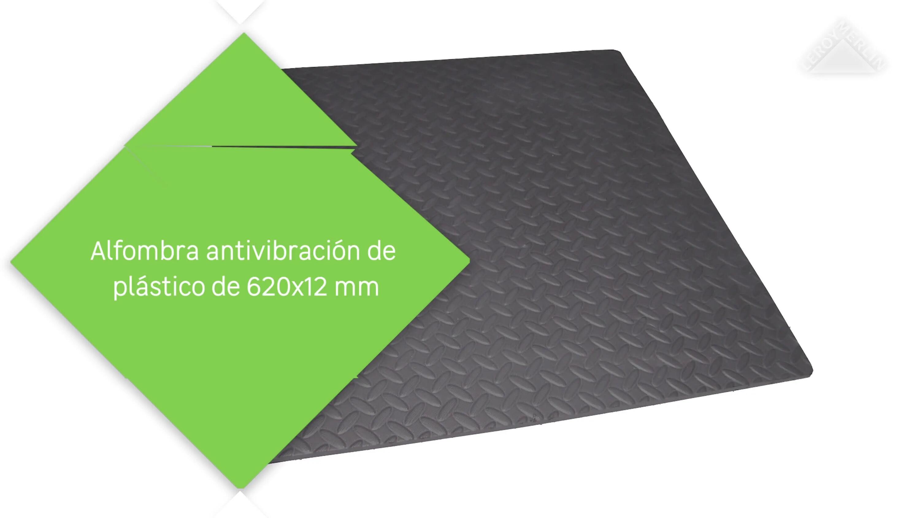 Alfombra antivibración material PEVA color negro - 3