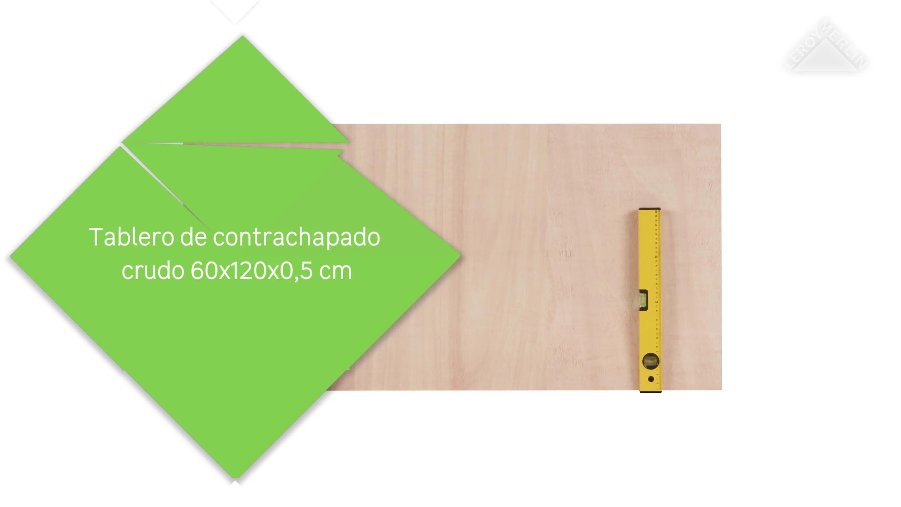 Tablero de contrachapado crudo 60x120x0,5 cm (anchoxaltoxgrosor) - 3