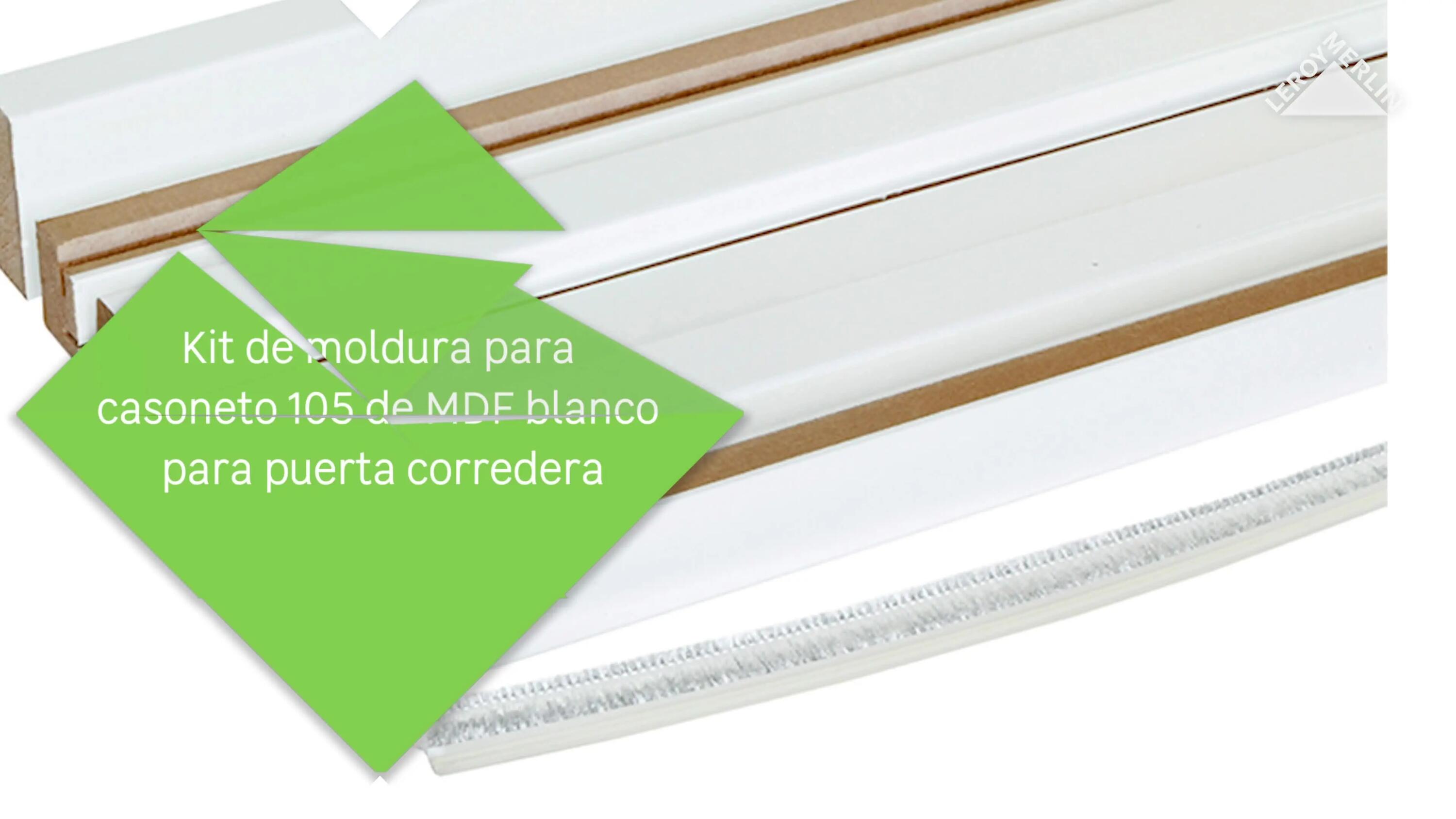 Kit de moldura para casoneto 105 de mdf blanco para puerta corredera - 2