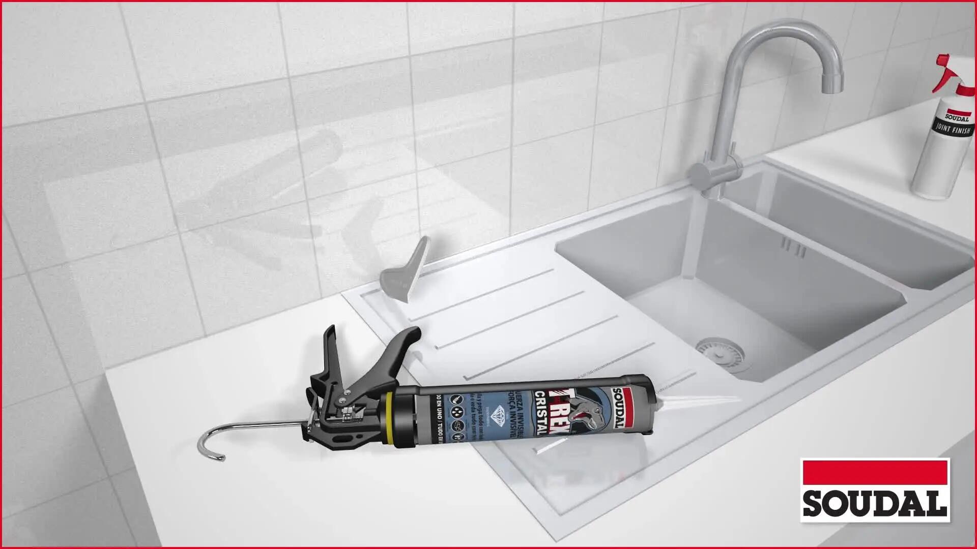 Cola e veda 290 ml transparente T-rex Cristal - 2