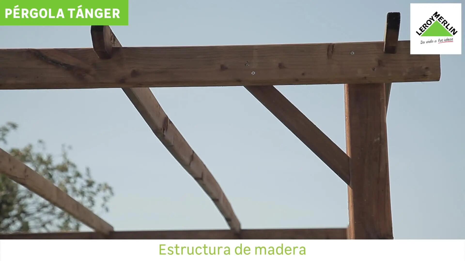 Pérgola de madera  DECOR ET JARDIN Tanger de 300 x 400 cm marrón - 4