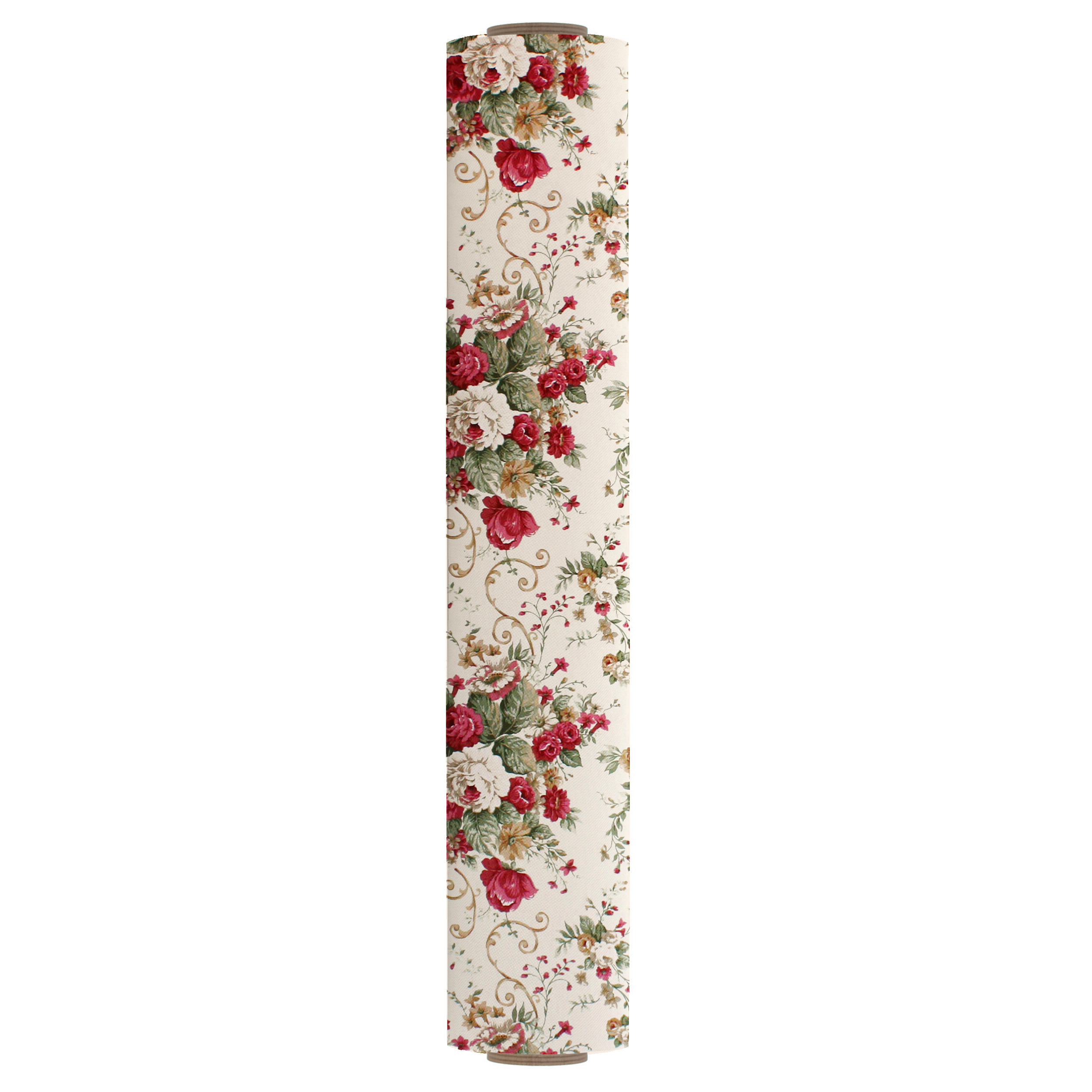 Tkanina wodoodporna na mb Loneta Blumen bordowa szer. 140 cm - 5