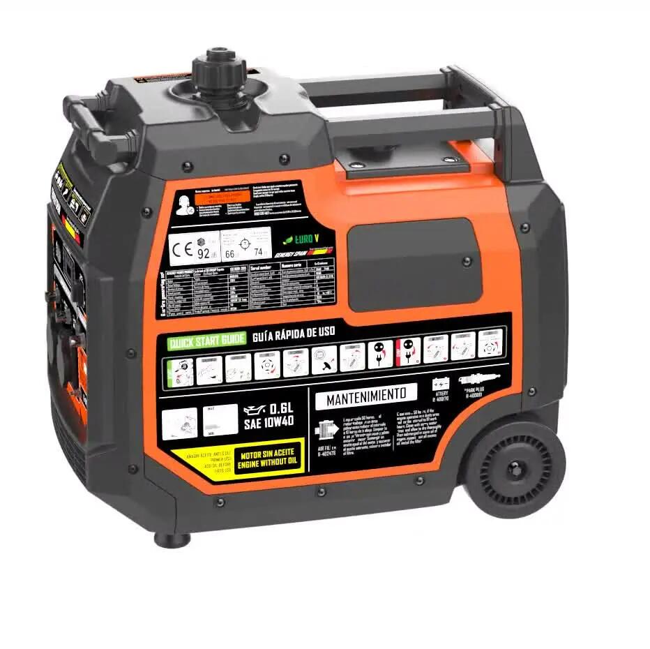 Gerador inverter a gasolina arranque elétrico 4000/3600 W Genergy Madeira - 4