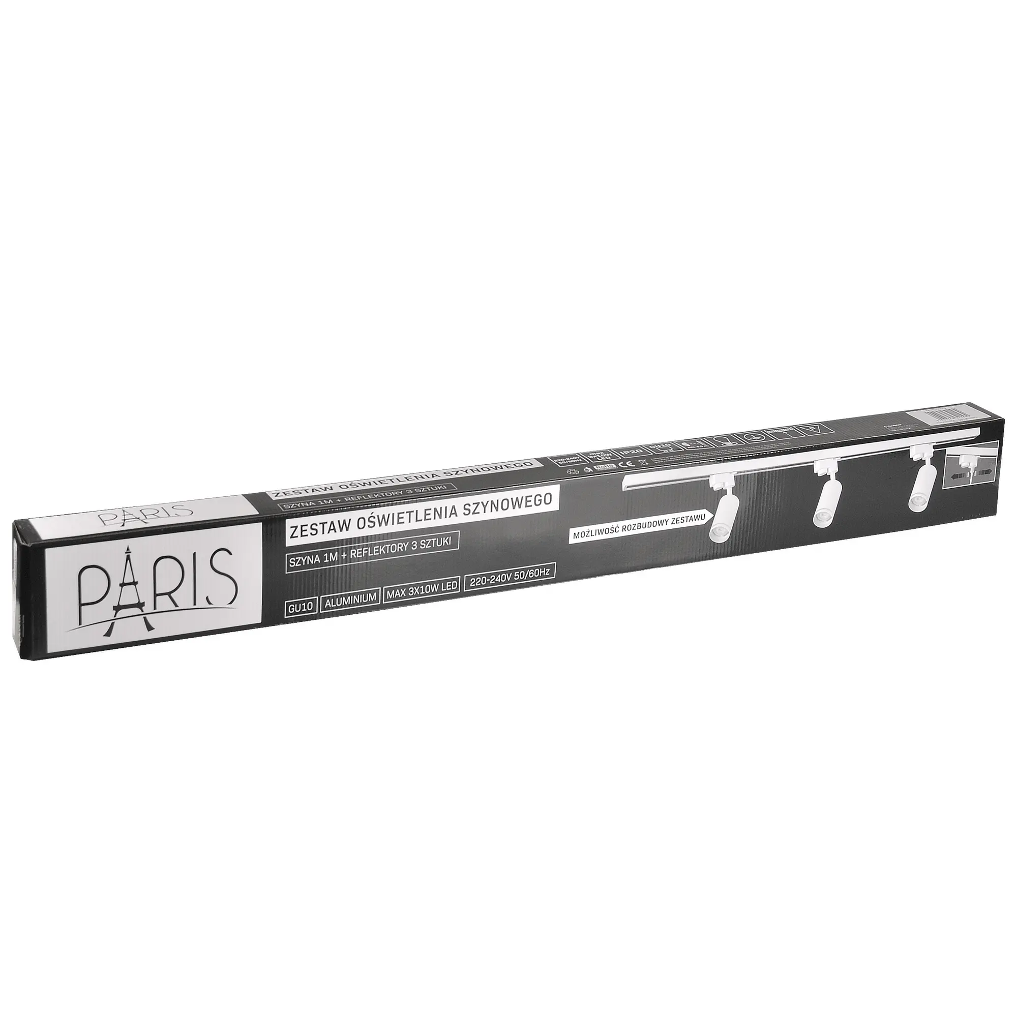 Szyna oświetleniowa Paris biała 3 x GU10 1F Goldlux - 6